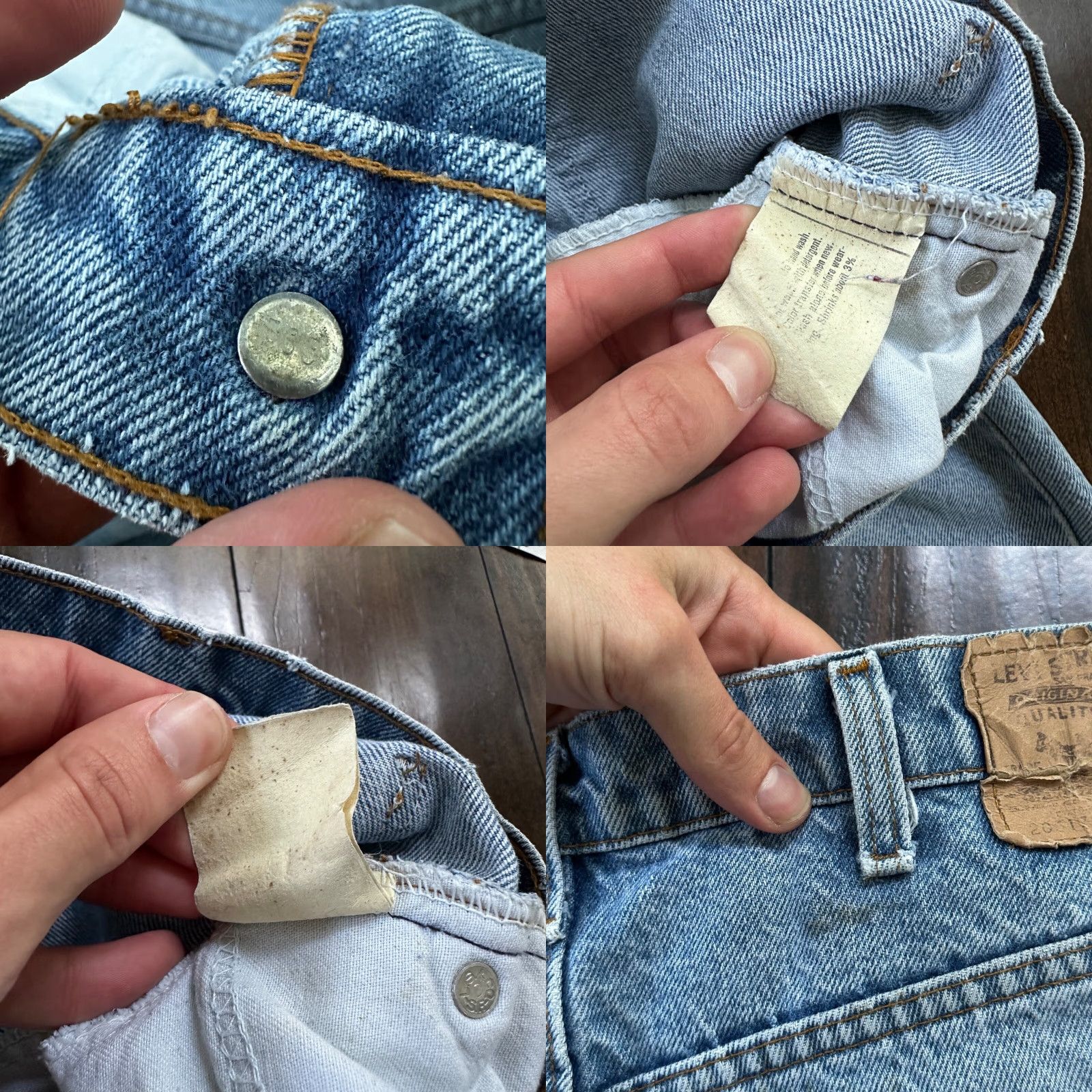 Levi's VINTAGE Levi's 517 Jeans Men Bootcut 34x31 USA Orange Tab Blue Denim 80s 1990s Flare Authentic Leather Patch Mens Bottoms Size US 34 / EU 50 - 8 Thumbnail