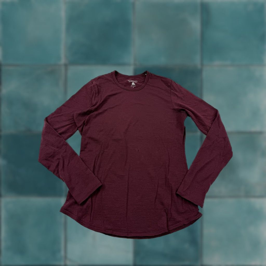 Vintage SEG'MENTS Shirt Womens Small Purple Merino Wool Crew Neck Long Sleeve Top Basic Size S / US 4 / IT 40 - 1 Thumbnail