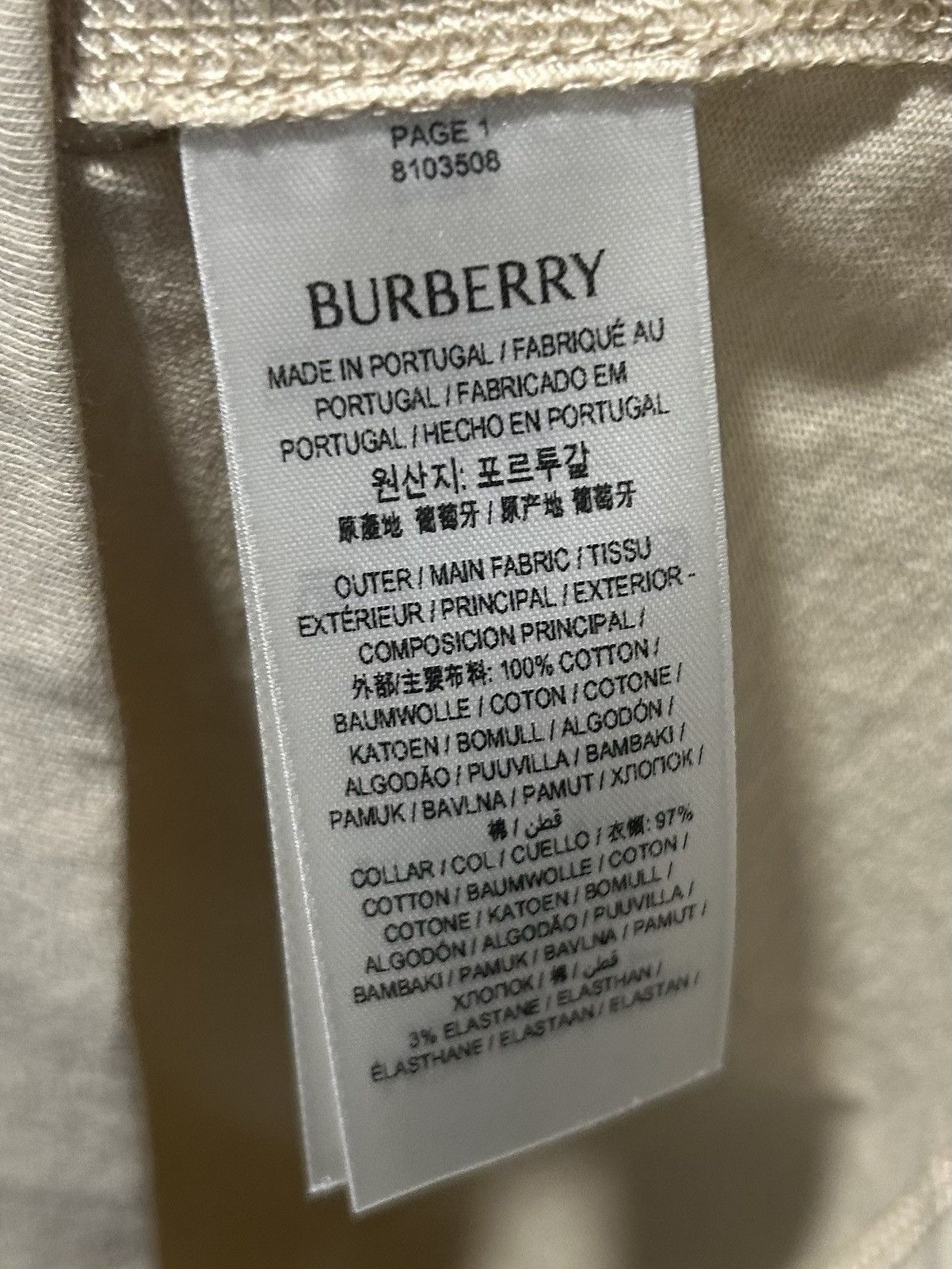 Burberry Burberry Check Label Tee Size US L / EU 52-54 / 3 - 4 Thumbnail