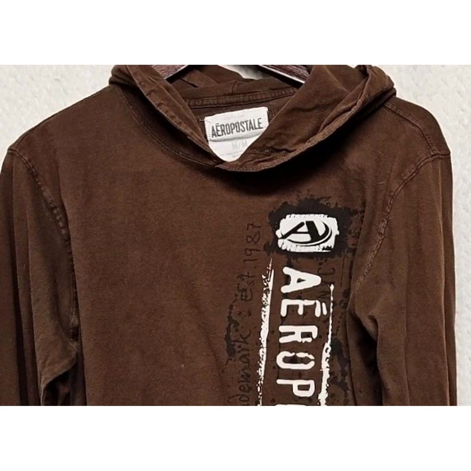 Aeropostale Y2K Aeropostale Brown Logo Hoodie Men’s M Sweatshirt Pullover Graphic Casual All Seasons Logo Accents Size US M / EU 48-50 / 2 - 3 Thumbnail