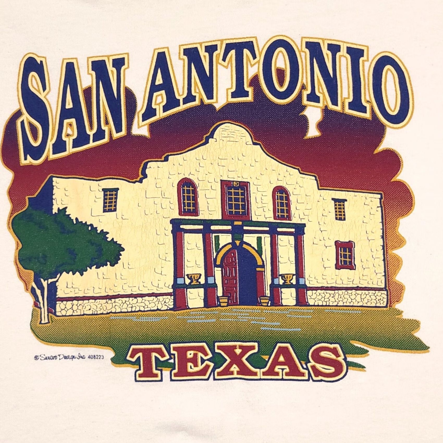 Fruit Of The Loom VINTAGE San Antonio Texas Shirt 2XL Graphic Tee Novelty Grunge Nike Size US XXL / EU 58 / 5 - 4 Thumbnail