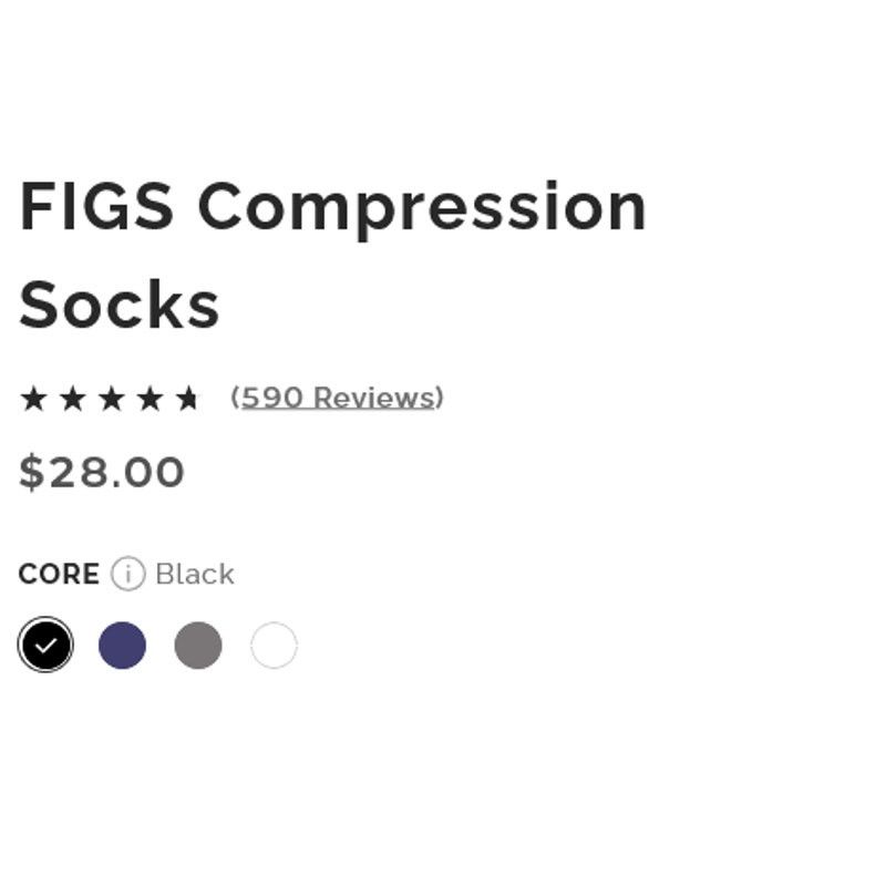 Other FIGS Black Compression Socks S NWOT "JUST GO FOR IT" Size ONE SIZE - 8 Thumbnail