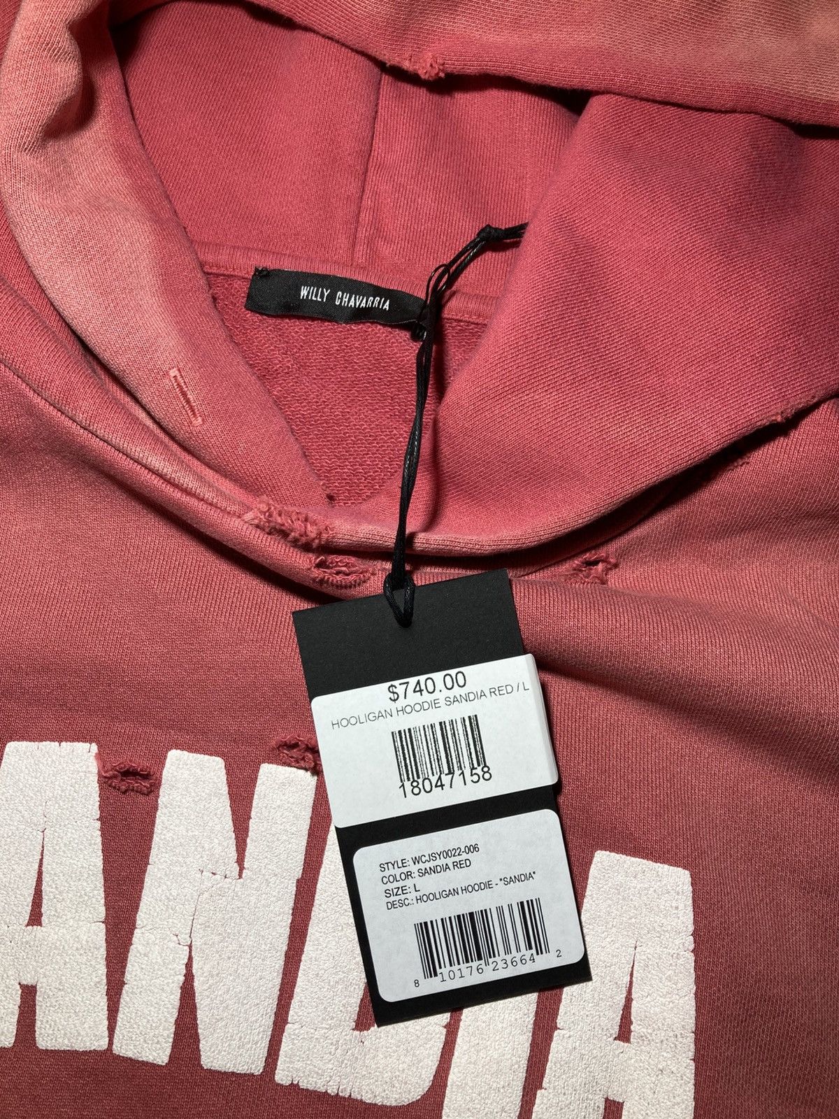 Willy Chavarria New SS25 Willy Chavarria Sandia UFW America Distressed 2025 Size US L / EU 52-54 / 3 - 6 Thumbnail