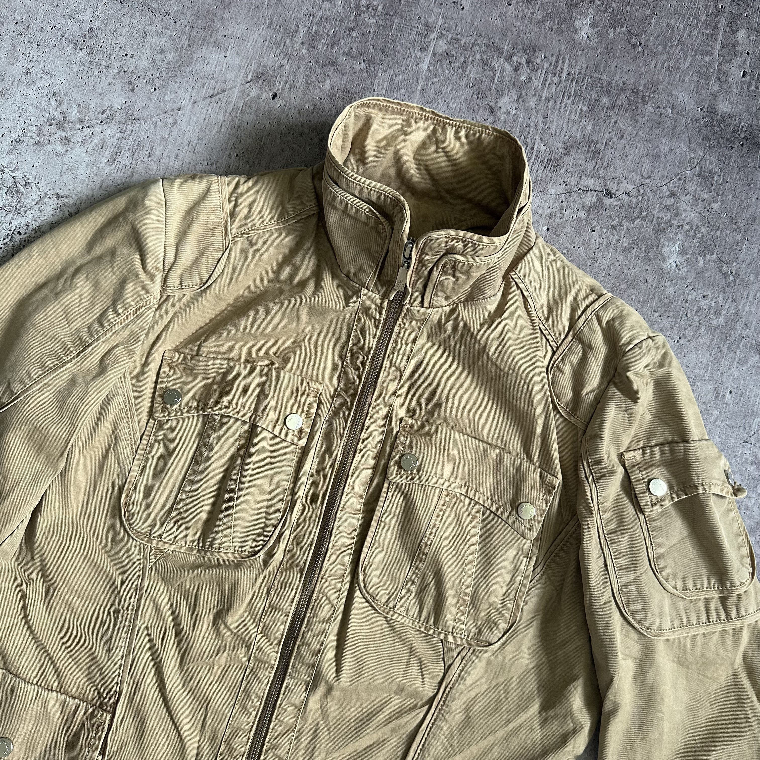 Moncler Moncler Avant Garde Denim Vintage y2k Beige Cargo Jacket Size M / US 6-8 / IT 42-44 - 3 Thumbnail