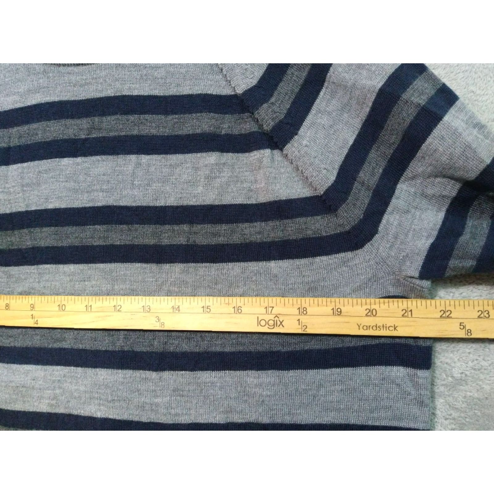 Banana Republic Banana Republic Sweater Mens Large Gray Merino Wool Crew Neck Pullover Preppy Size US L / EU 52-54 / 3 - 4 Thumbnail
