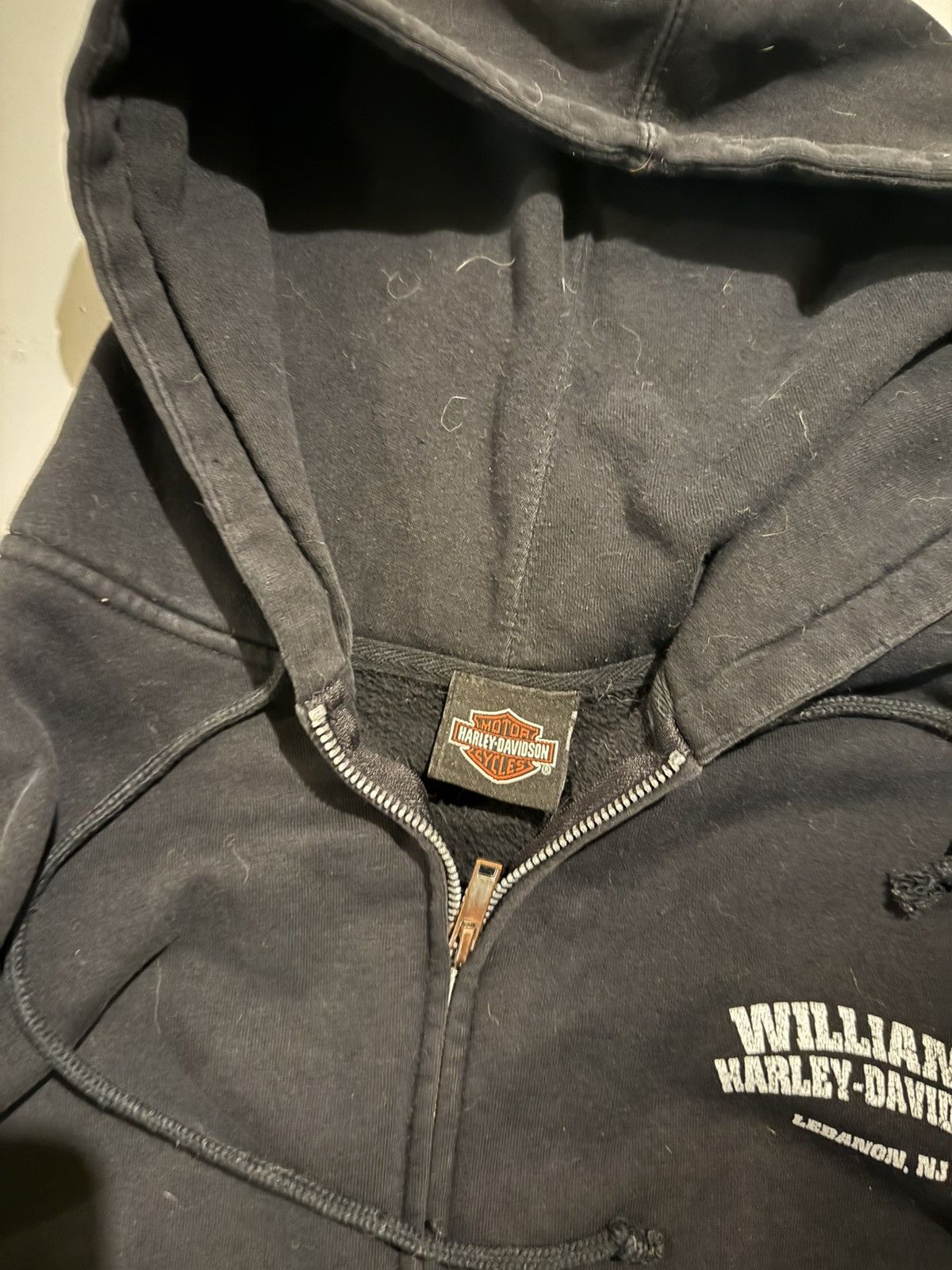Harley Davidson Vintage 90s Harley Davidson Zip Up Hoodie With Sleeve Hits Size US XL / EU 56 / 4 - 7 Thumbnail