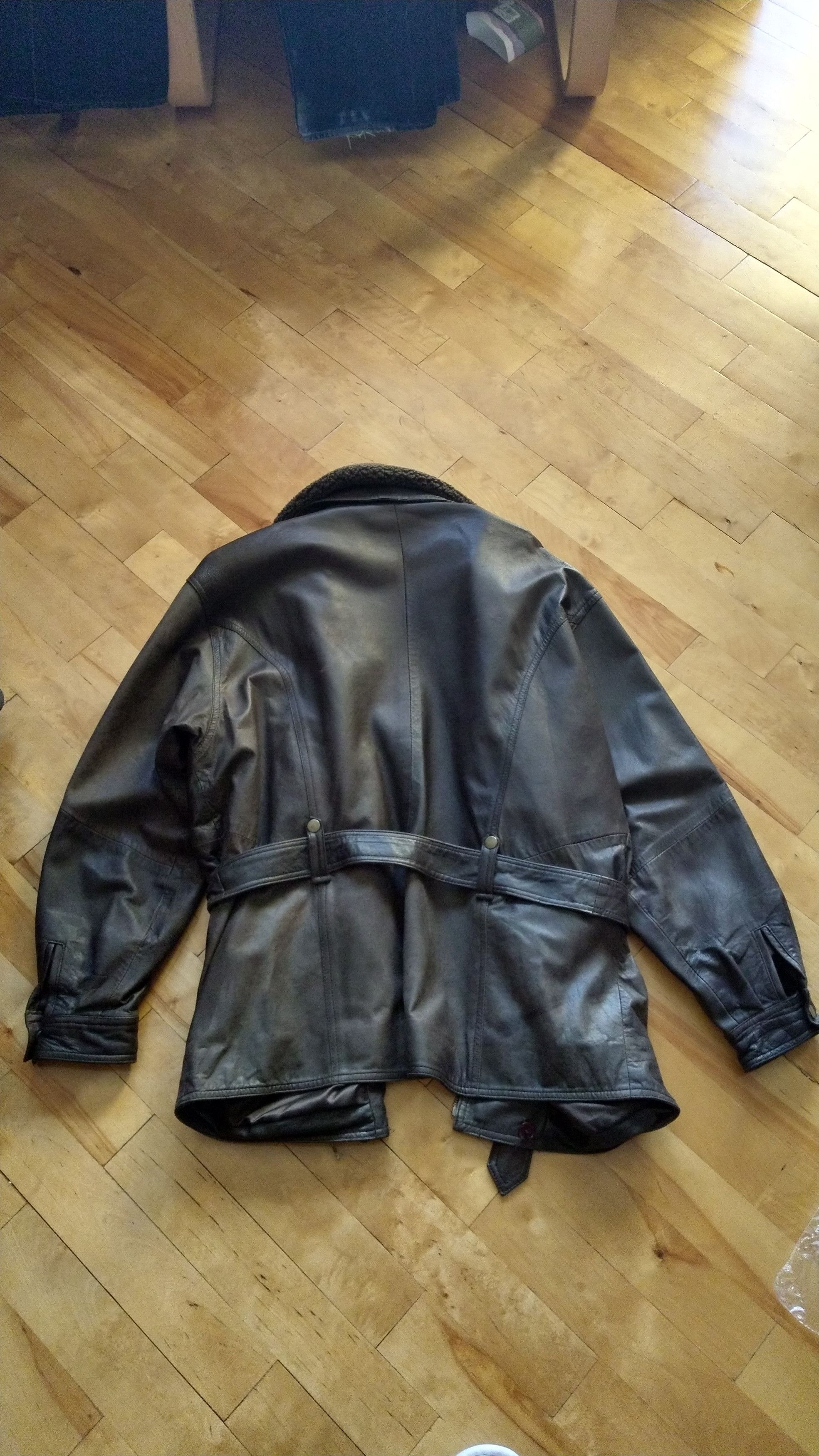 Genuine Leather 100% Leather Jacket Vintage Coat alt opium goth grunge Size M / US 6-8 / IT 42-44 - 9 Thumbnail