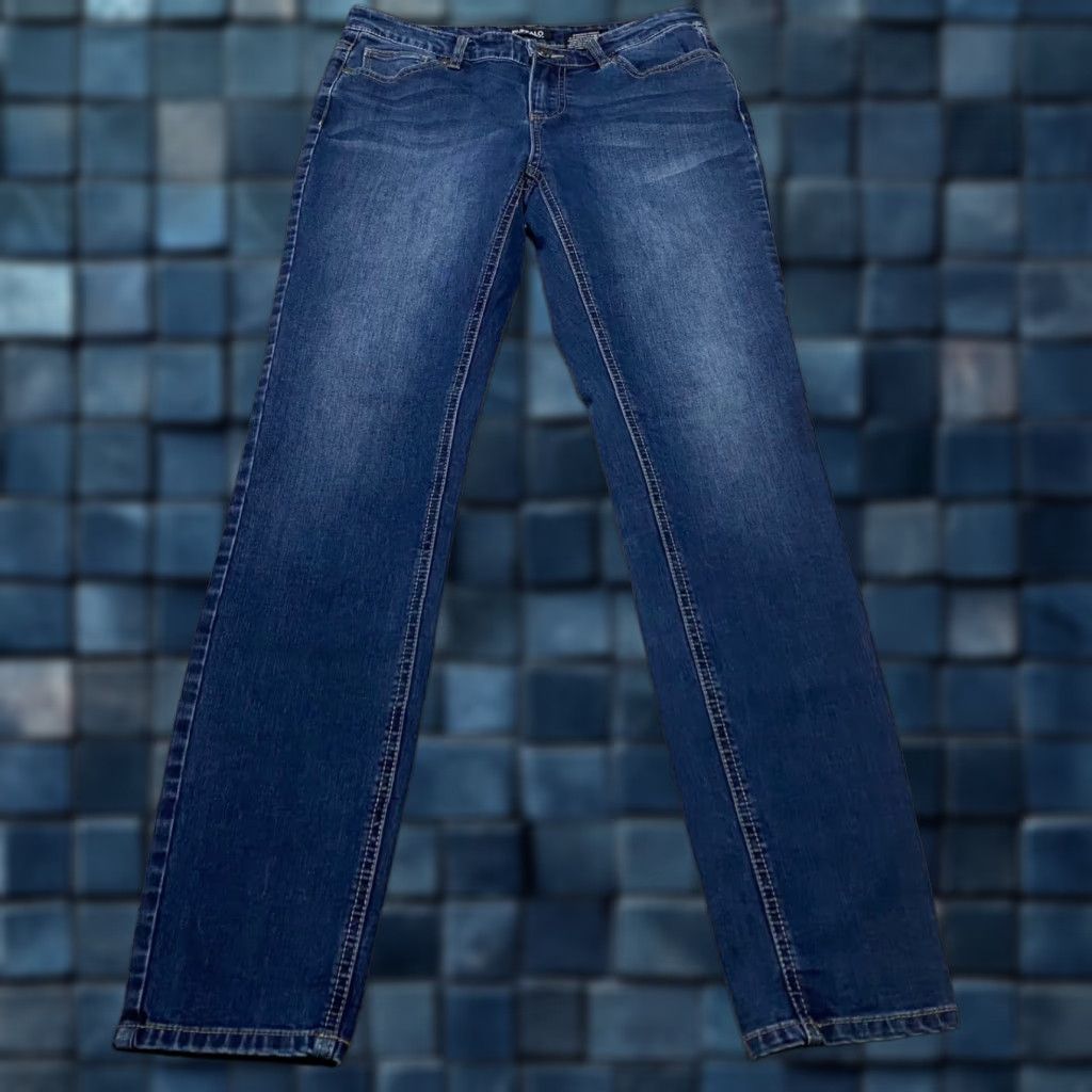 Buffalo David Bitton Buffalo Jeans Womens 4 Blue Denim Francesca Mid Rise Skinny Stretch Shirt Womens Jeans 4 Blue Denim 5-Pocket Skinny 30in Inseam Mens? Size 27" / US 4 / IT 40 - 1 Thumbnail