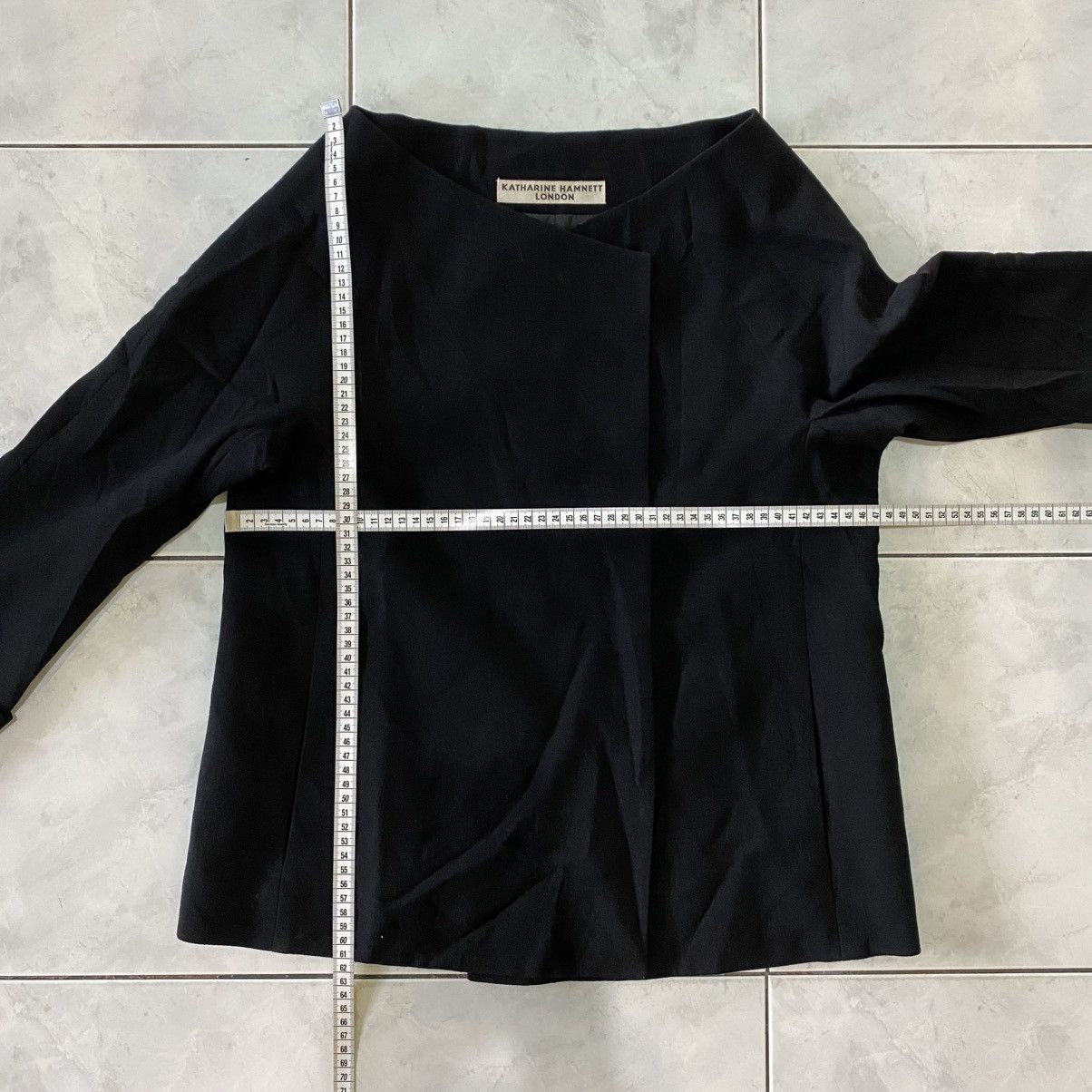 Katharine Hamnett London Katharine Hamnett London Black Blazer Structured Asymmetric Size L / US 10 / IT 46 - 17 Thumbnail