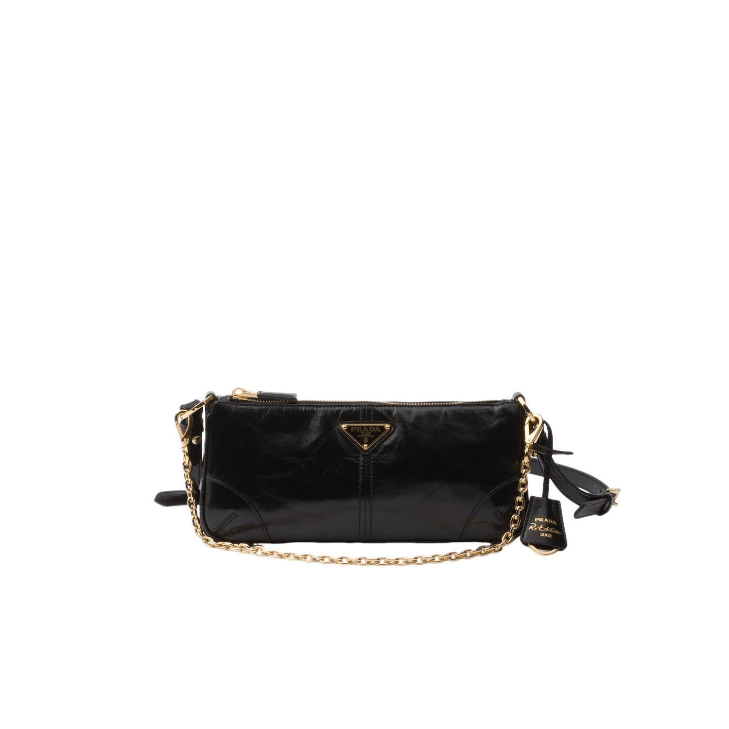 Prada PRADA Re-Edition 2002 Medium $2450 Black Leather Shoulder Ba Size ONE SIZE - 4 Thumbnail