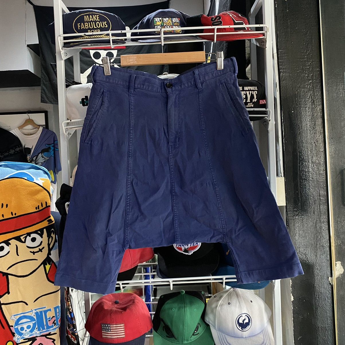 Comme des Garcons Homme Plus ss18 sequin shorts (light blue) | Grailed