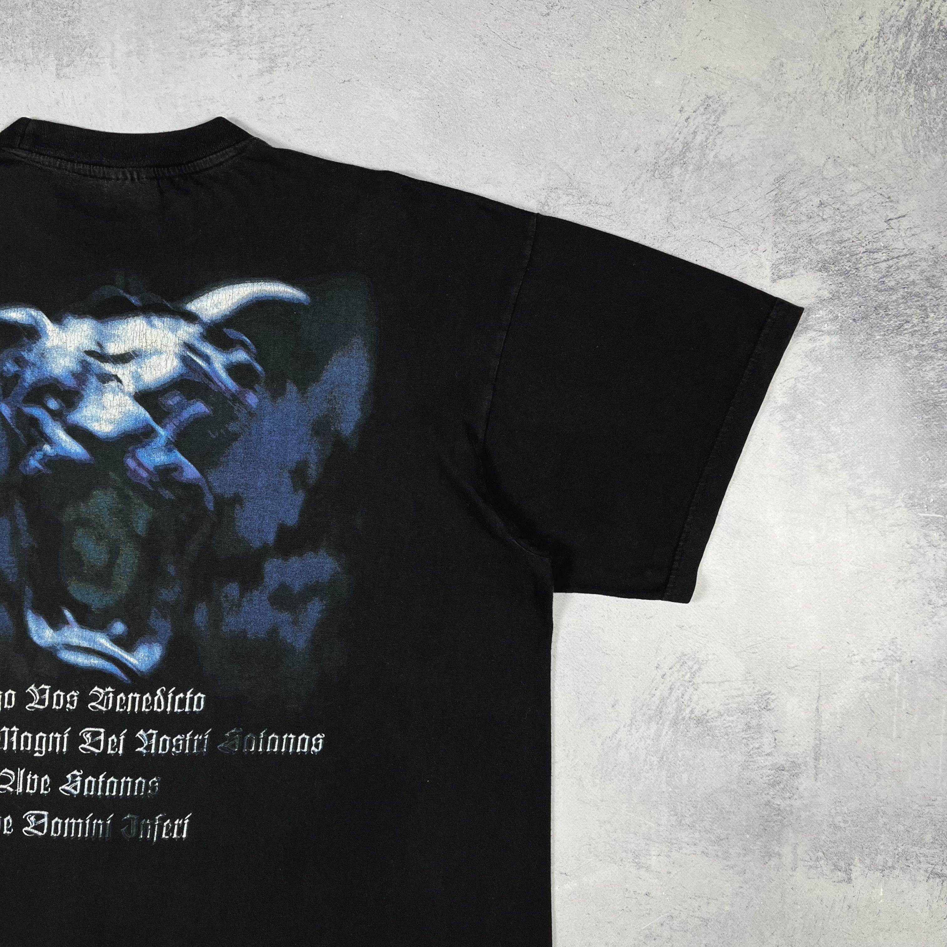 Band Tees Vintage Dark Funeral Vobiscum Satanas Metal T Shirt 1998 Size US XL / EU 56 / 4 - 15 Thumbnail