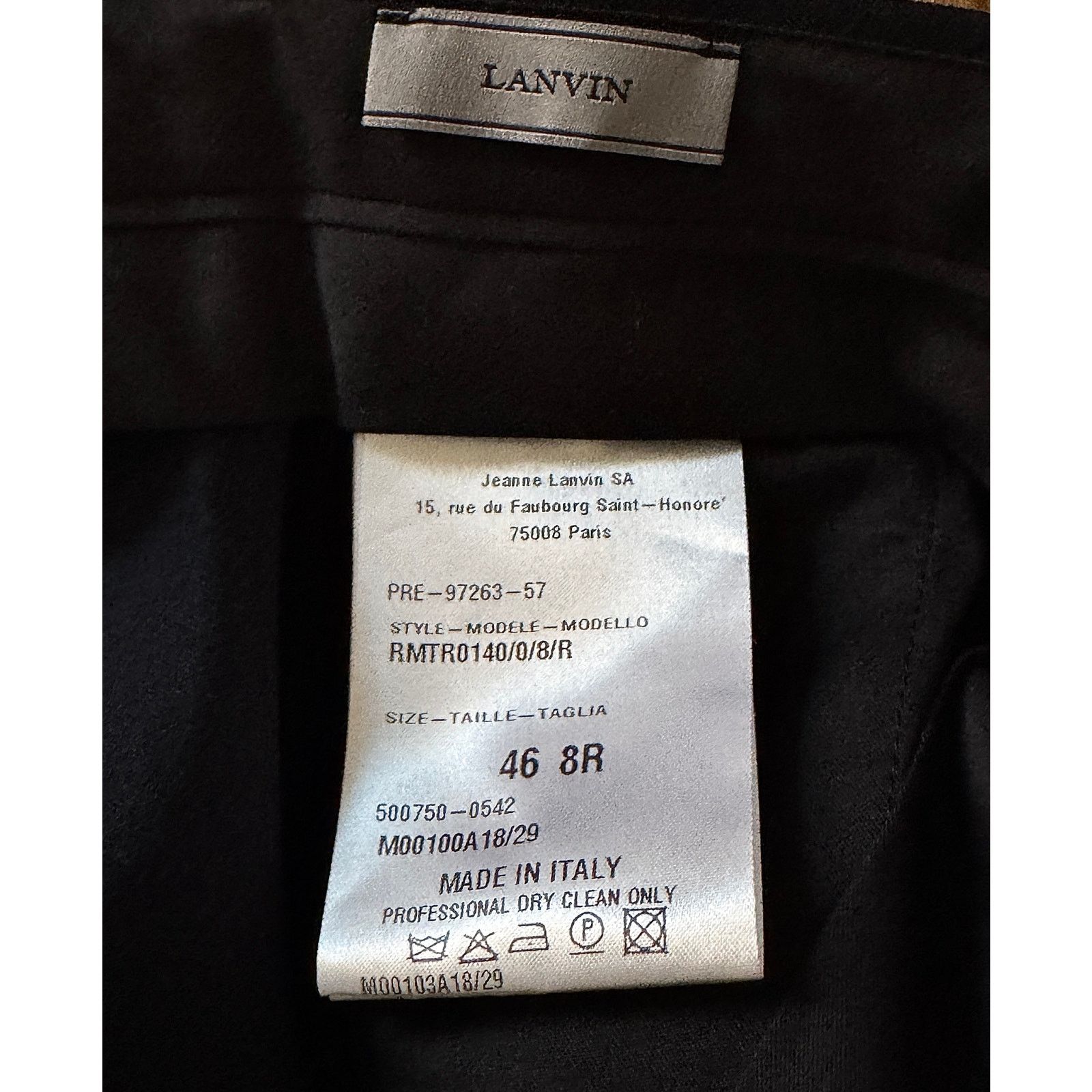 Lanvin Lanvin NWT Men's Wool Navy Blue Straight Pants Reported Ban Size US 30 / EU 46 - 3 Thumbnail