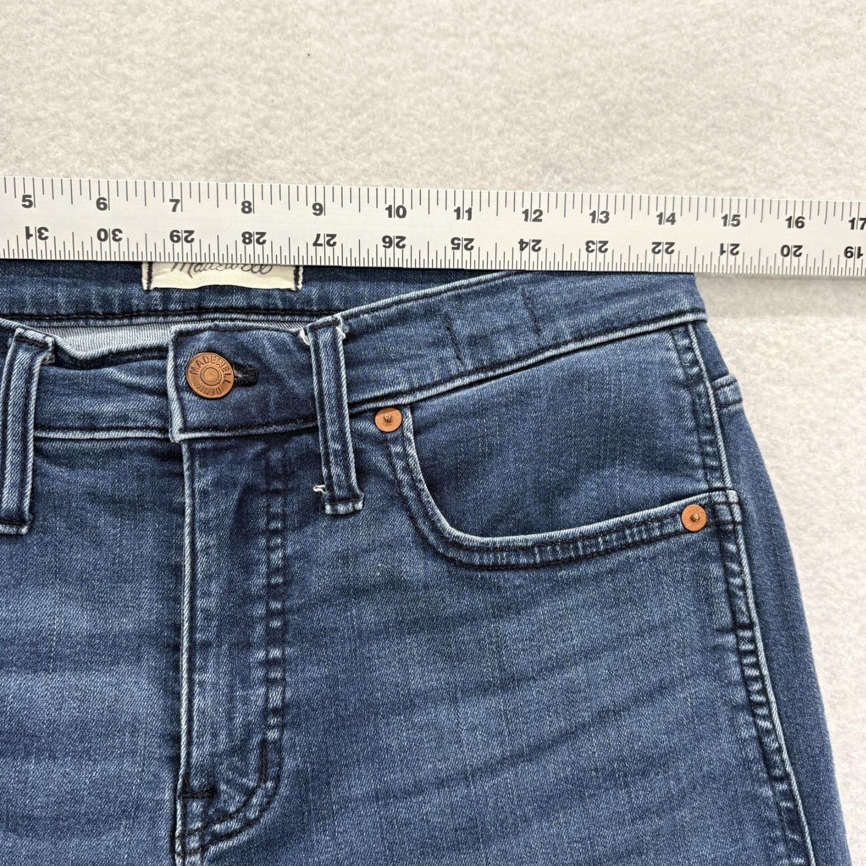 Madewell Madewell Jeans Womens 28 Blue Mid Rise Stovepipe Straight Leg Stretch Denim Size 28" / US 6 / IT 42 - 7 Thumbnail