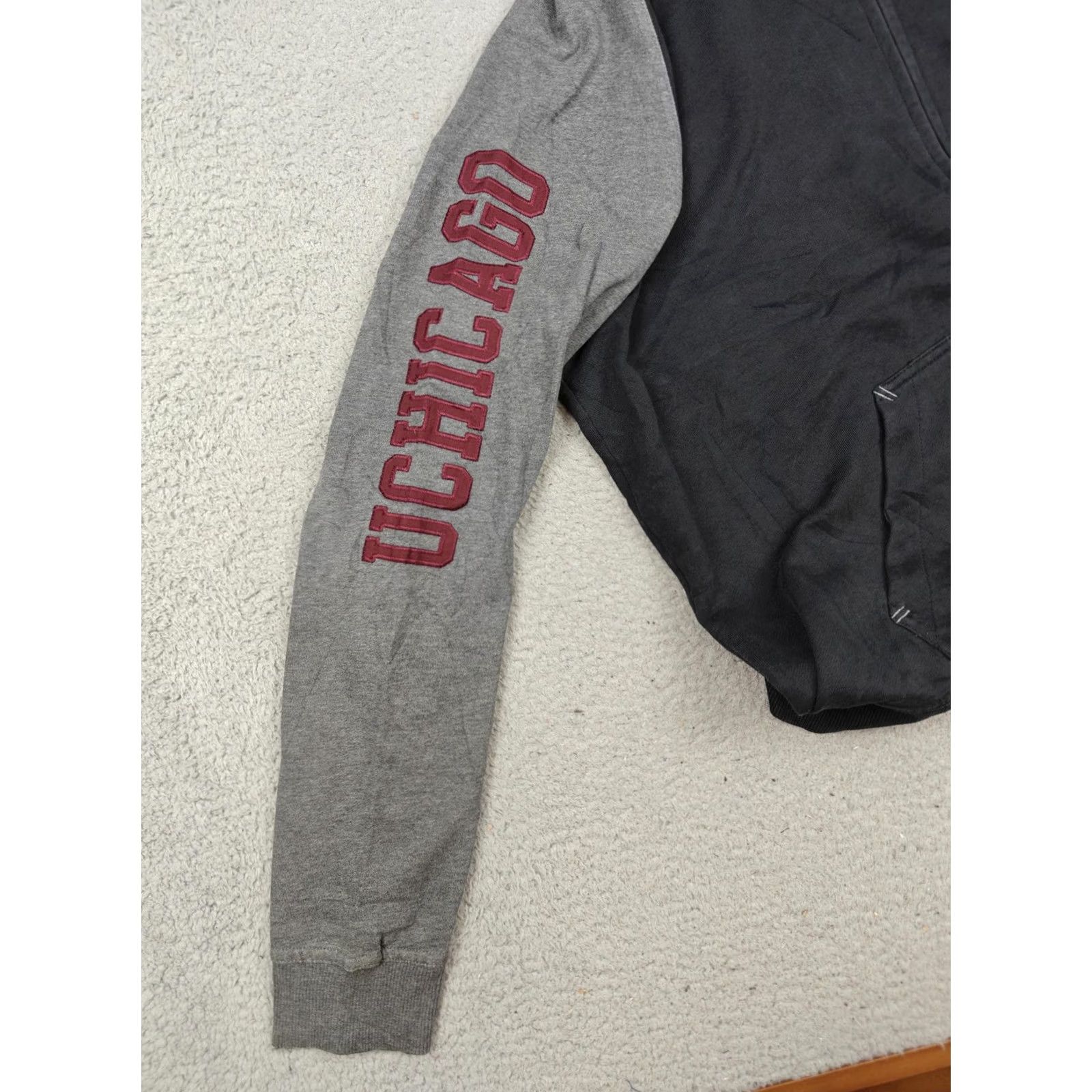 Champion VINTAGE Champion Hoodie Mens 2XL Black Full Zip UChicago Seal Patch Fleece 90s Size US XXL / EU 58 / 5 - 2 Thumbnail