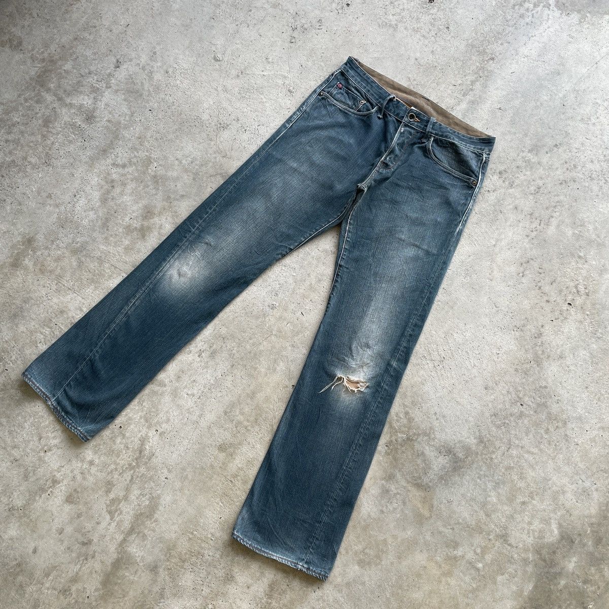 Banana Republic × Jean W32💥 Vintage Banana Republic Distressed Jeans Faded Pants Size US 32 / EU 48 - 2 Thumbnail