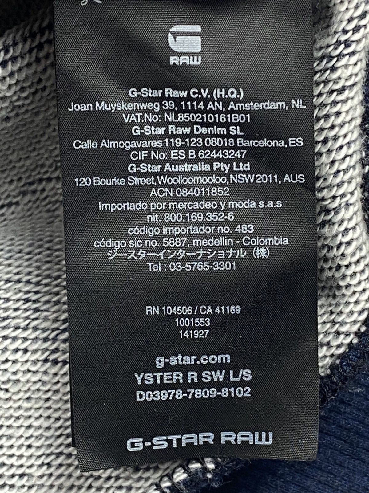 G-Star G-Star RAW Yster Big Logo Crewneck Sweatshirt Size US XL / EU 56 / 4 - 16 Thumbnail