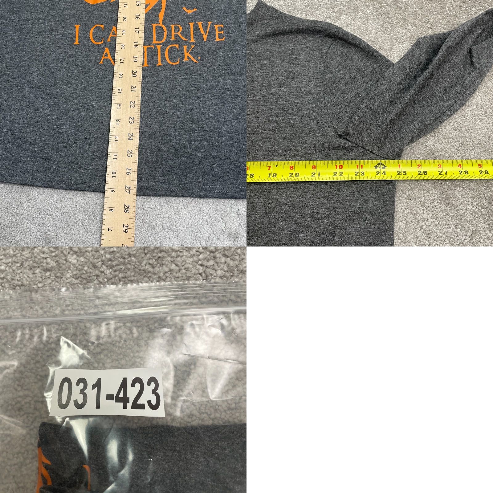 Vintage Unbranded Graphic Witch T-Shirt Womens 3XL Dark Gray Long Sleeve Crew Neck NWOT Size XXL / US 16-18 / IT 52-54 - 8 Thumbnail