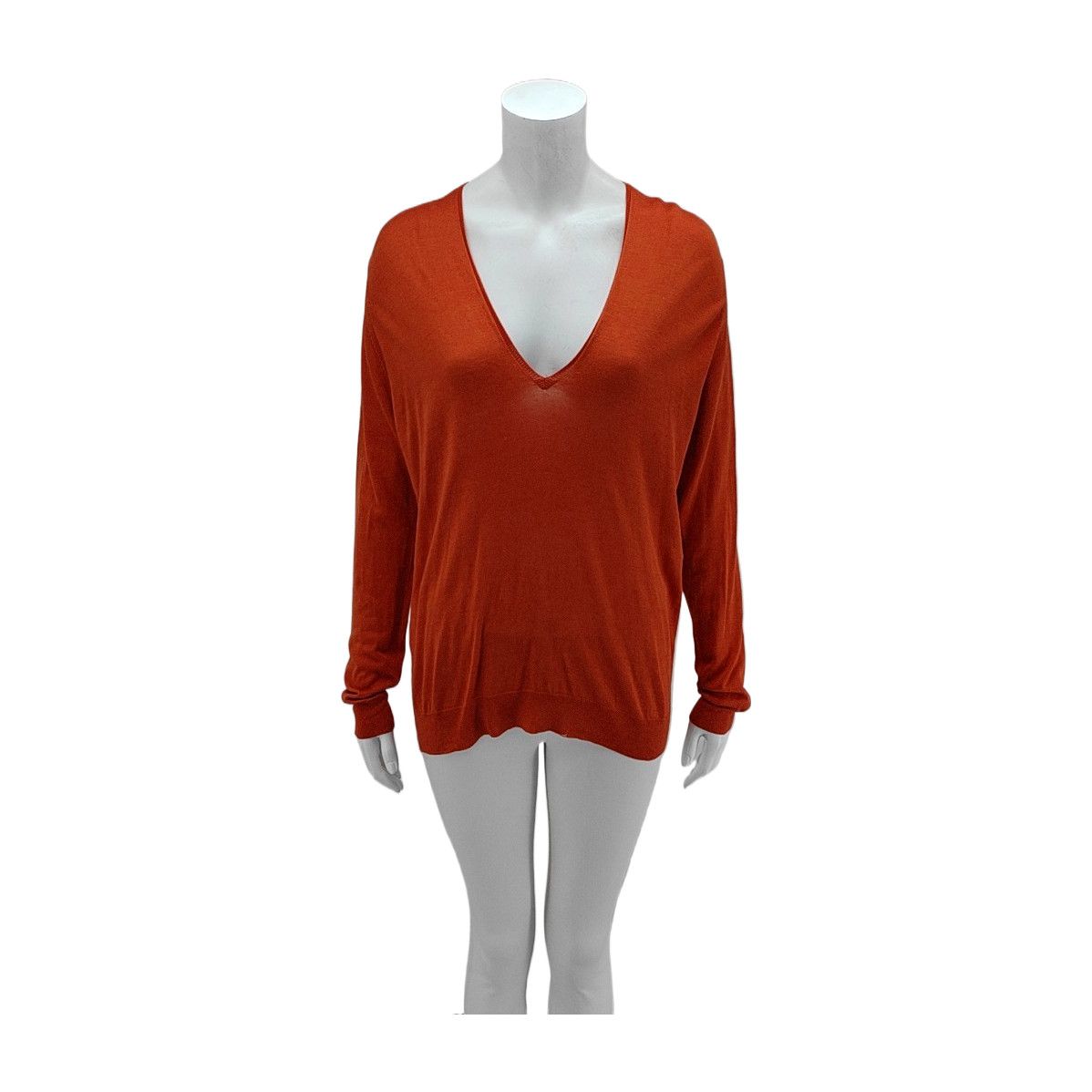 Balenciaga Balenciaga Orange Silk Blend Sweater Size 36 Size XS / US 0-2 / IT 36-38 - 1 Thumbnail