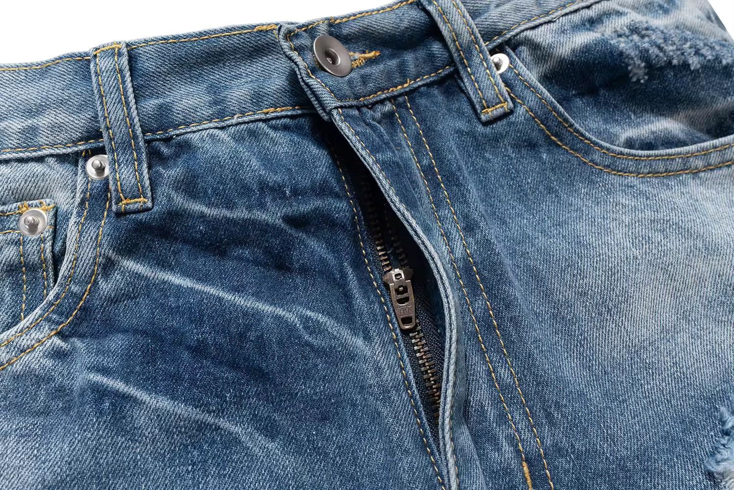 Japanese Brand × Jean Frayed Distressed Baggy Jeans Size US 36 / EU 52 - 4 Thumbnail