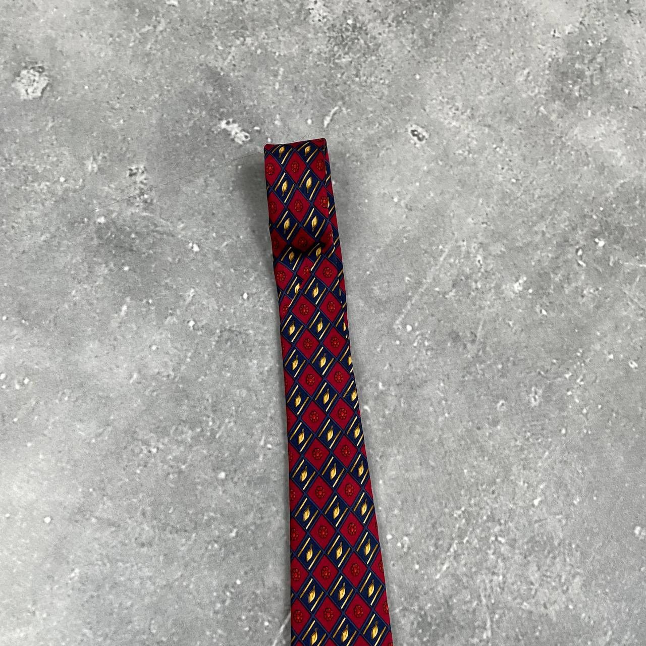 Designer × Lanvin × Vintage Vintage 90s Lanvin Paris Silk Tie Red Size ONE SIZE - 6 Thumbnail