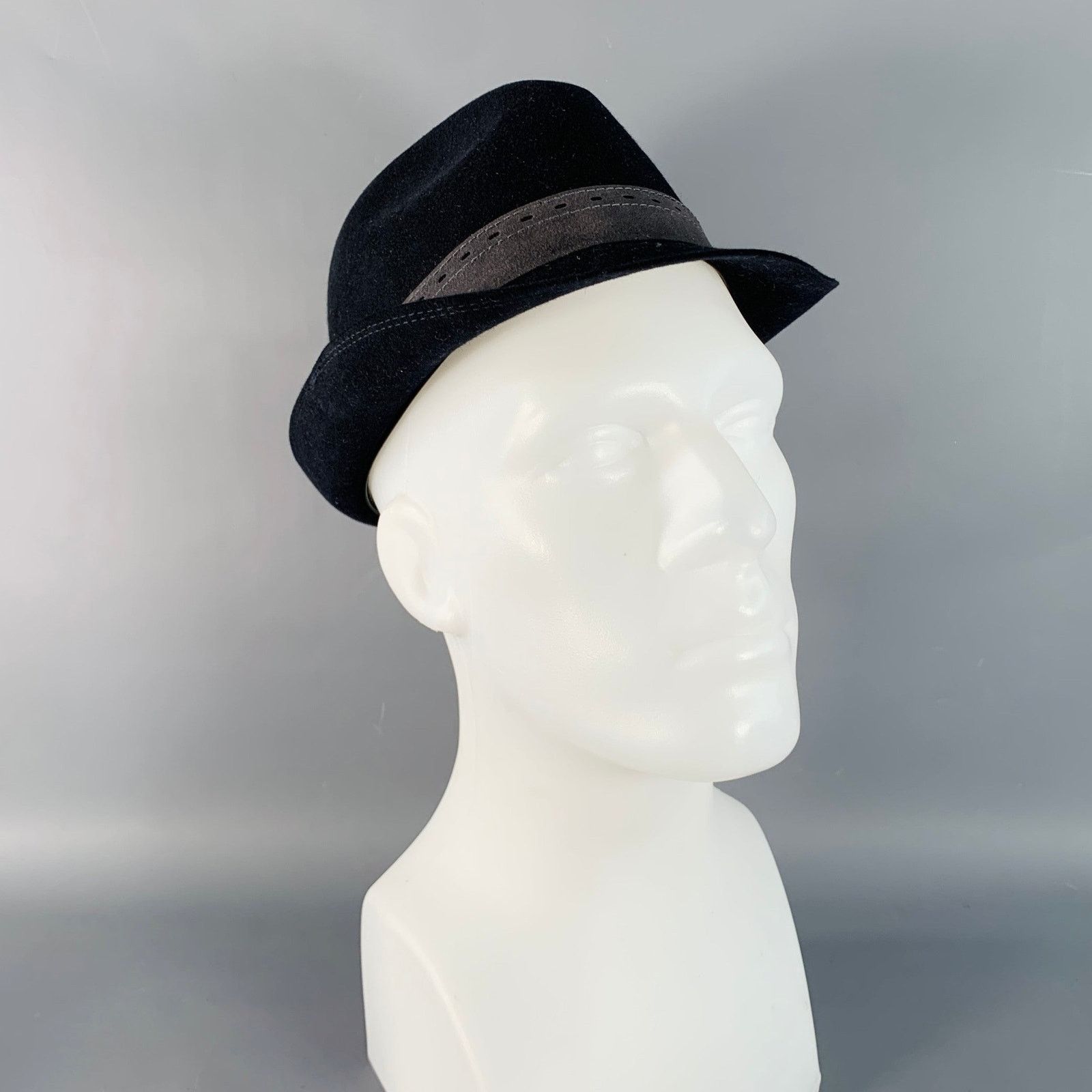 Other MARLOW Black Charcoal Wool Felt Trilby Fedora Hat Size ONE SIZE - 2 Thumbnail