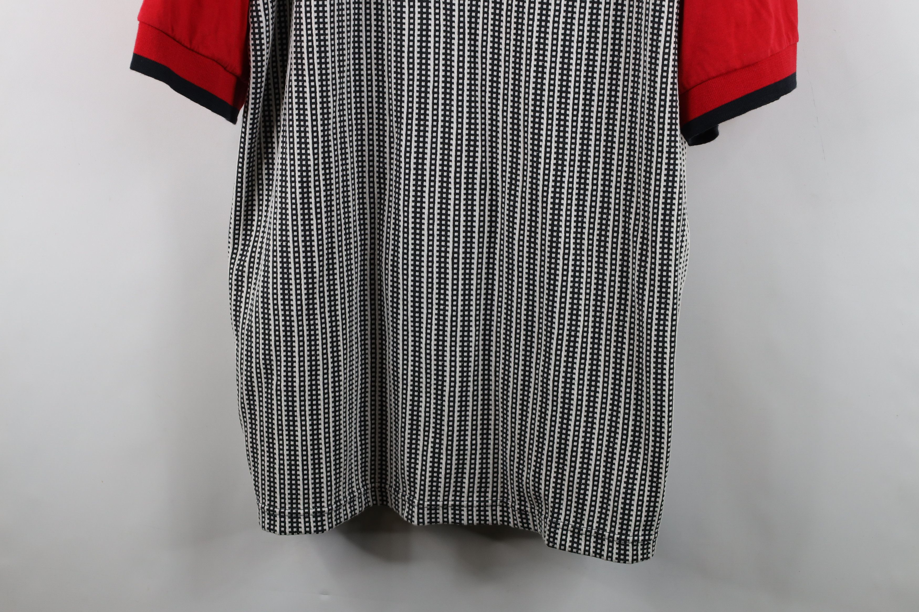 Vintage Deadstock Vintage 90s Streetwear Striped Baggy Half Zip Polo Size US L / EU 52-54 / 3 - 3 Thumbnail