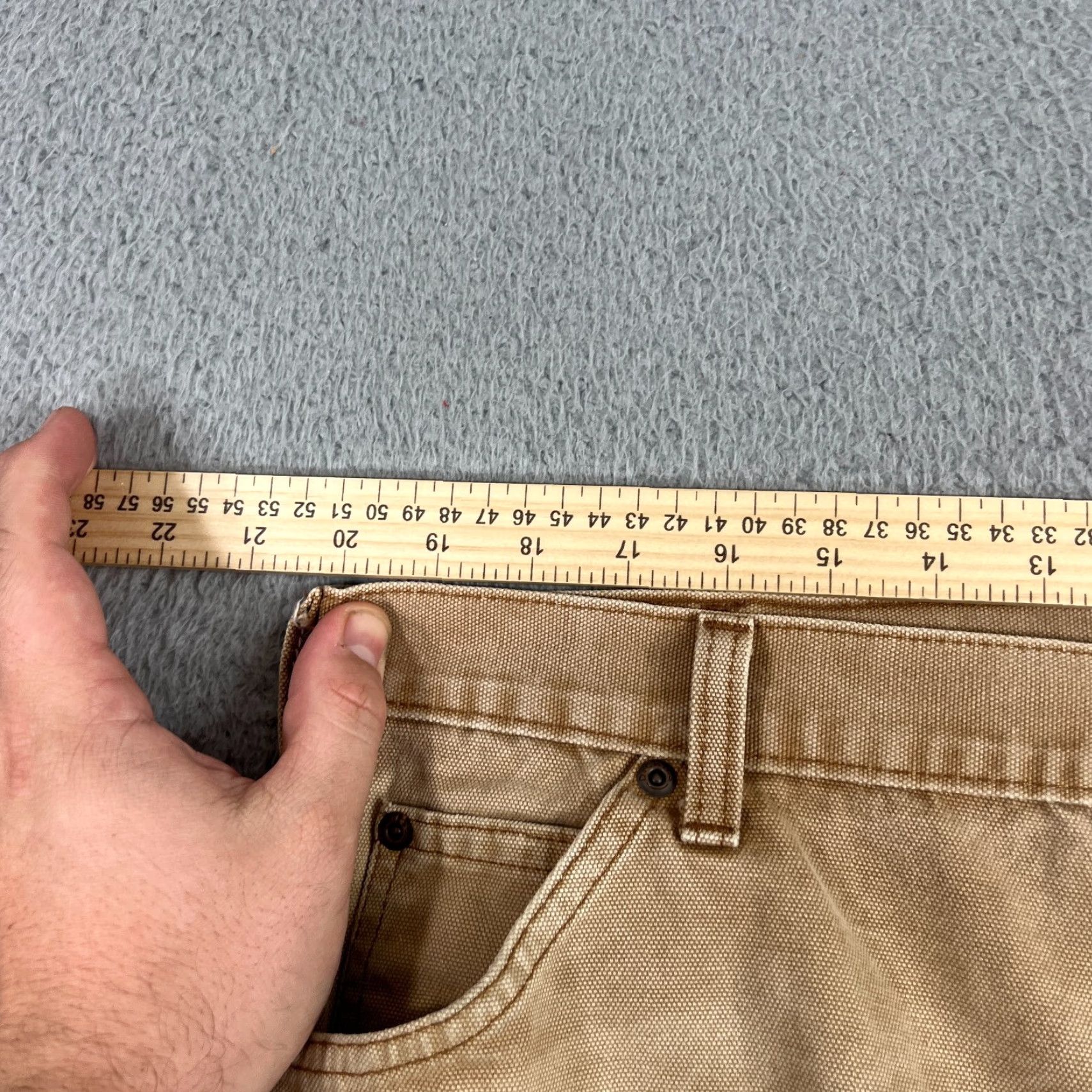 Dickies VINTAGE Dickies Mens Pants 40x30 Beige Workwear Carpenter Straight Canvas Grunge Skater Fall Winter Size US 40 / EU 56 - 4 Thumbnail
