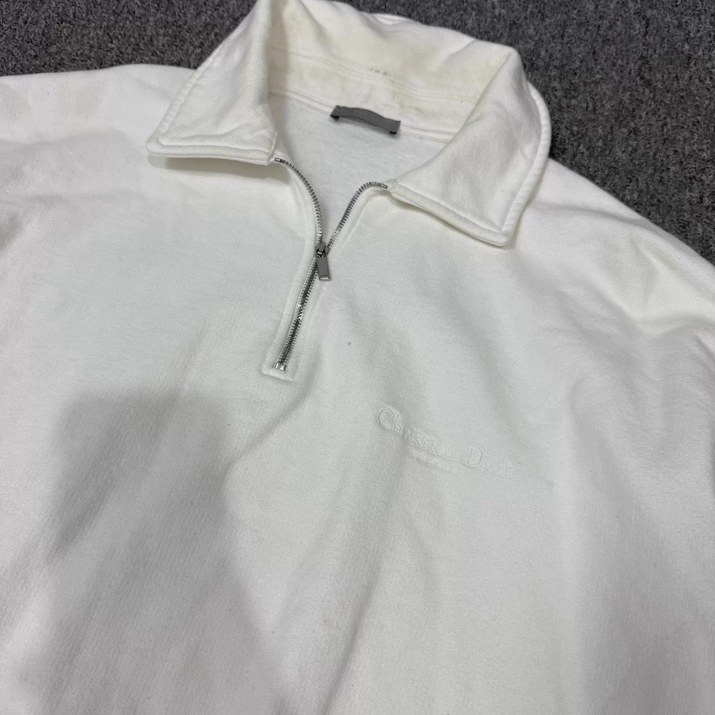 Dior Dior white long sleeve embroidered logo polo shirt XS Size US XS / EU 42 / 0 - 3 Thumbnail