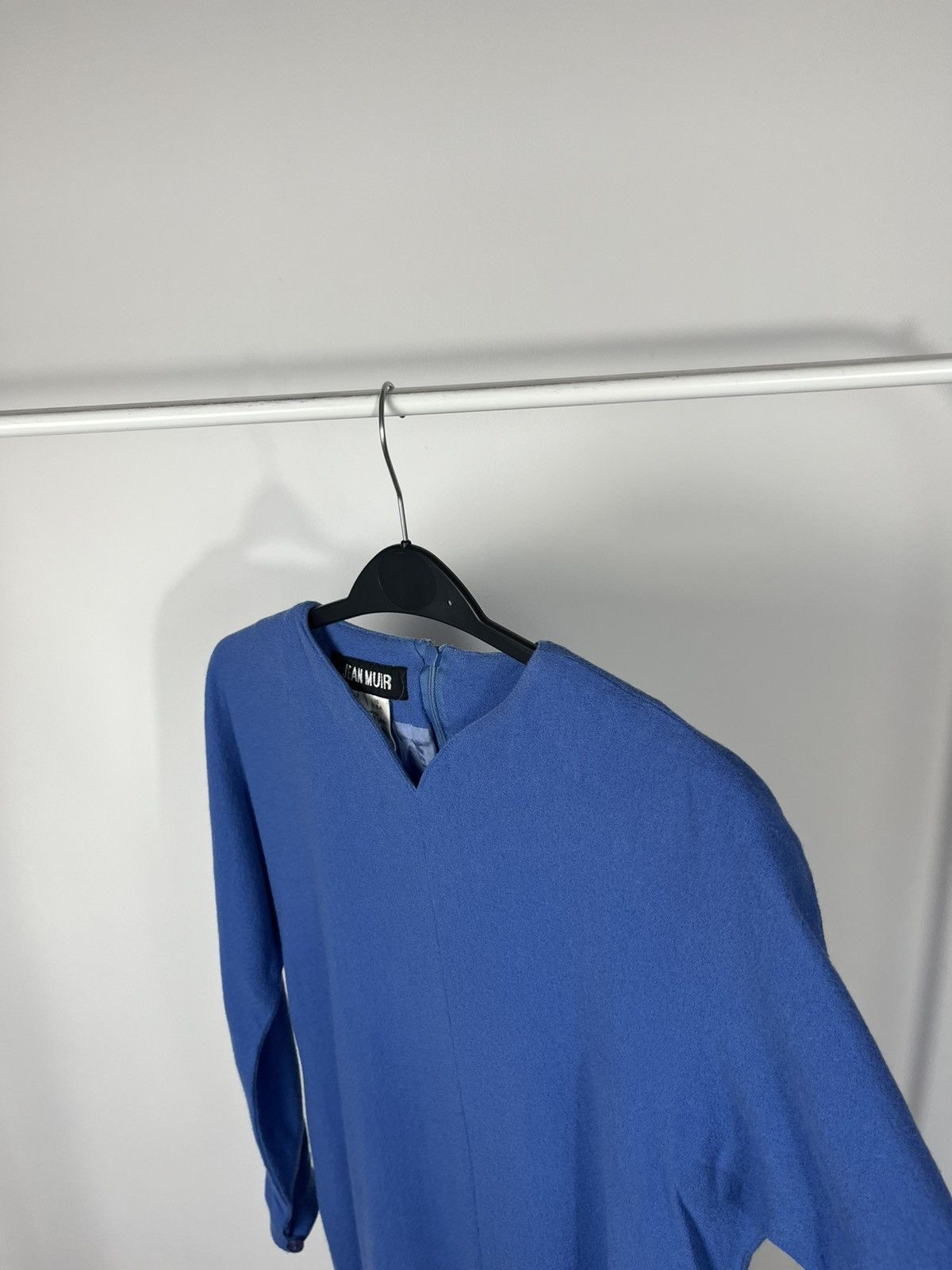 Other Vintage Jean Muir Blue Wool Long Sleeve Dress UK 12 US 10 Size M / US 6-8 / IT 42-44 - 5 Thumbnail