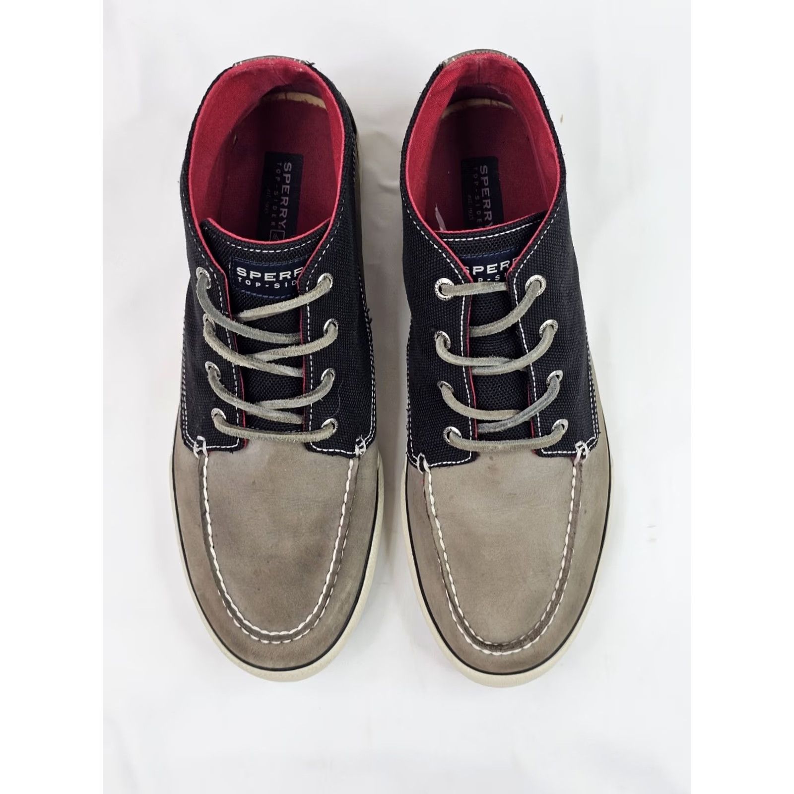 Sperry Sperry Flood Bahama Gray Leather Chukka Ankle Sneaker Men 11M Mid Top STS10125, Casual Sneaker, Leather Upper, Gray, Mid Top, 11M Mens Size US L / EU 52-54 / 3 - 7 Thumbnail