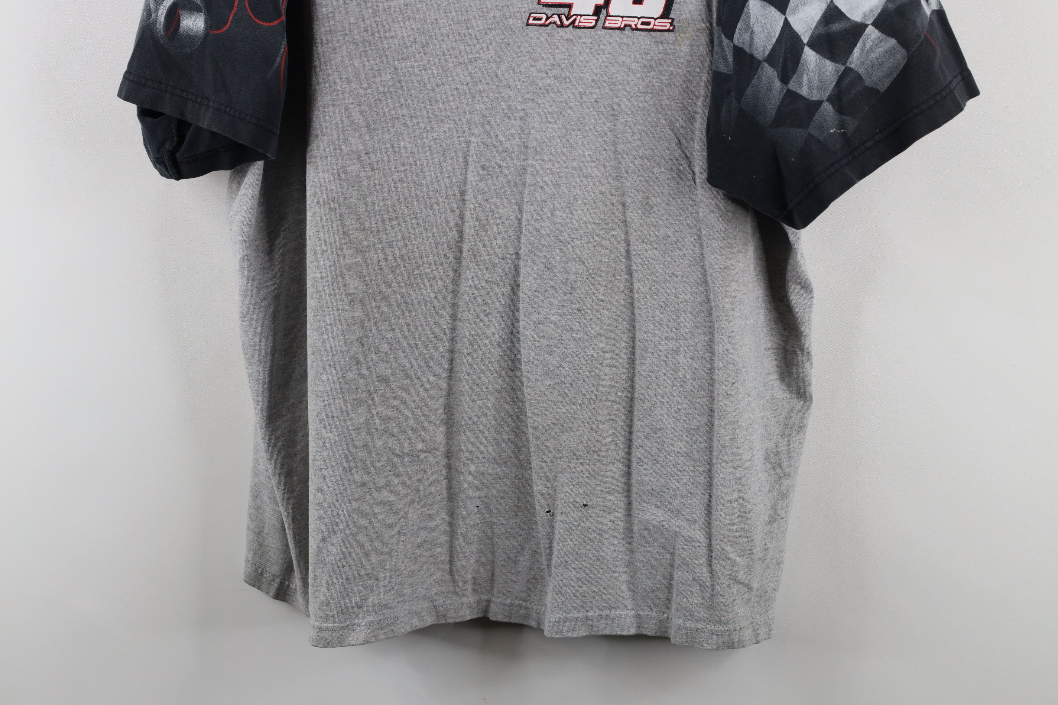 Vintage Vintage 90s Davis Bros Bobby Clark Racing Flames T-Shirt Size US XL / EU 56 / 4 - 3 Thumbnail
