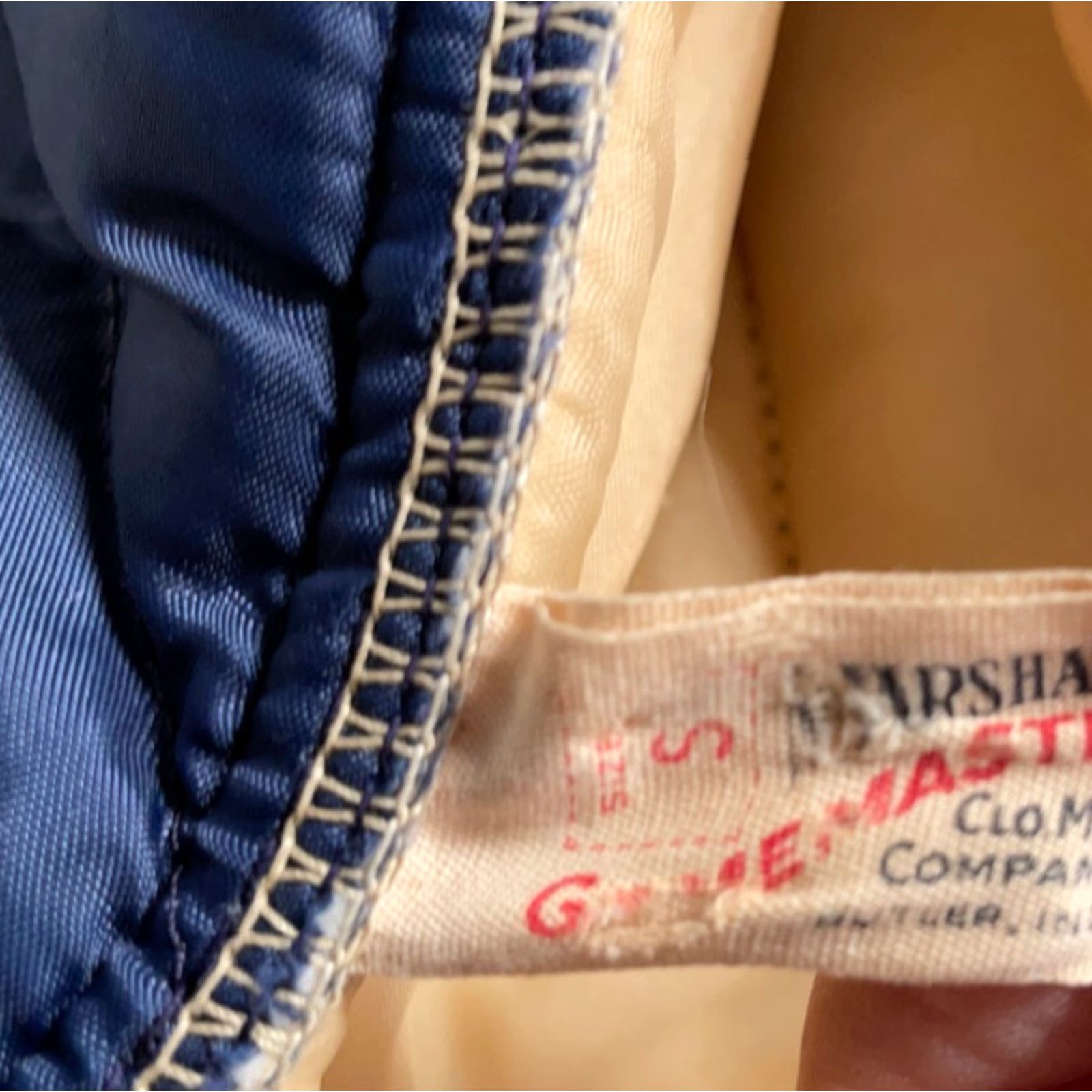 Vintage VINTAGE Marshall Jacket 60s Gamemaster Quilted Short Bomber Jacket Blue Snap Button Men Small Size US S / EU 44-46 / 1 - 4 Thumbnail