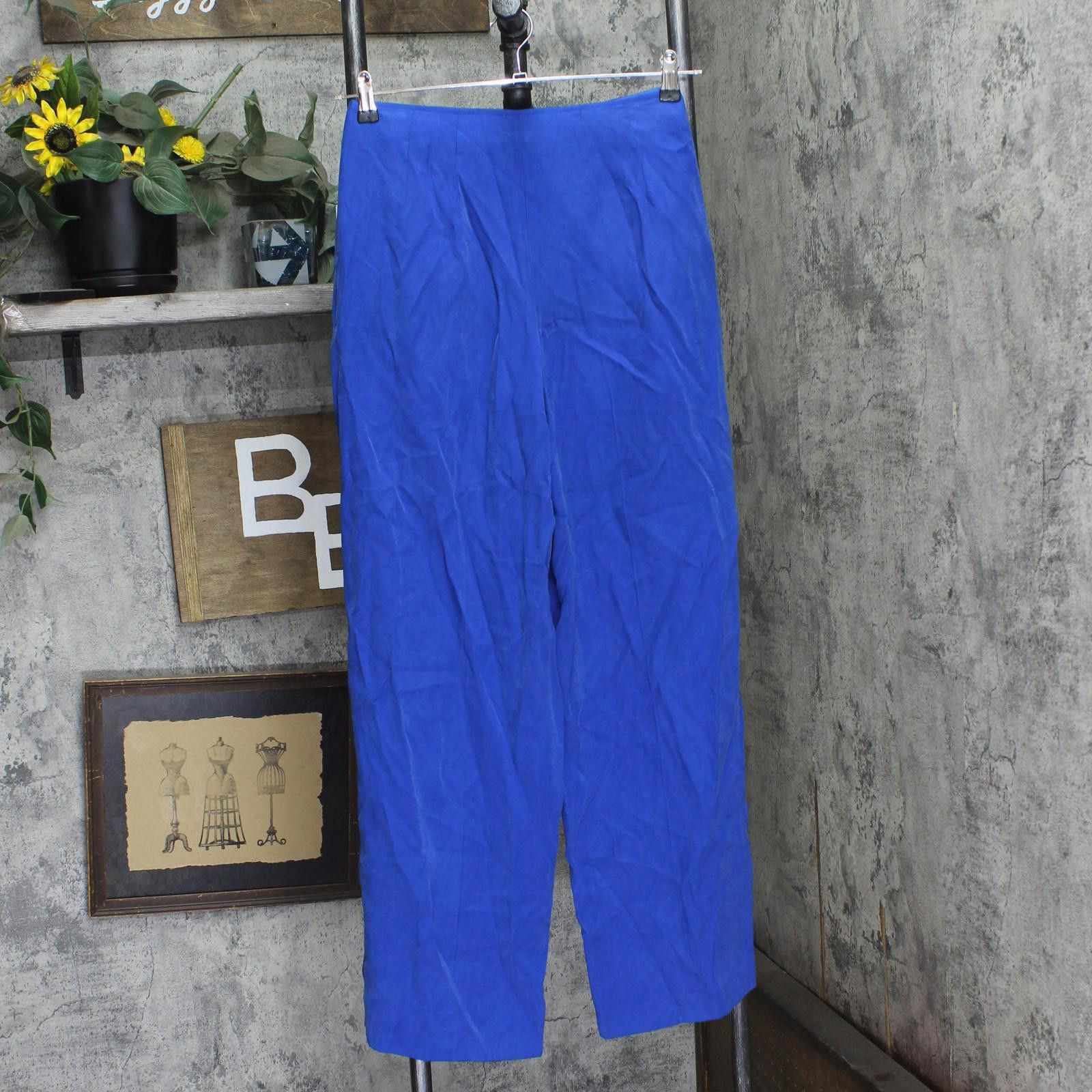 DKNY Nwt Dkny Tie-front Pleated Pants P4gktx72 Lapis Blue 2 Size 26" / US 2 / IT 38 - 2 Thumbnail
