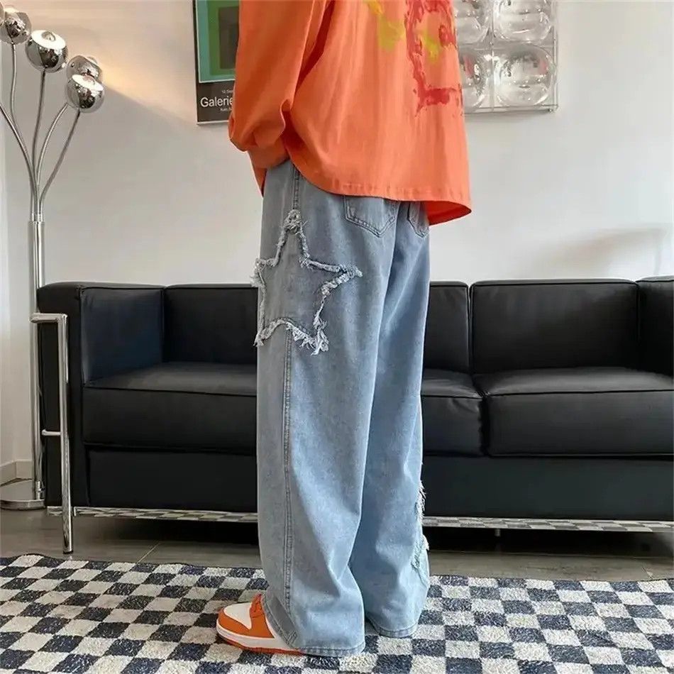 Japanese Brand Vintage Star Embroidered Jeans Retro Y2k Pants Size US 32 / EU 48 - 5 Thumbnail