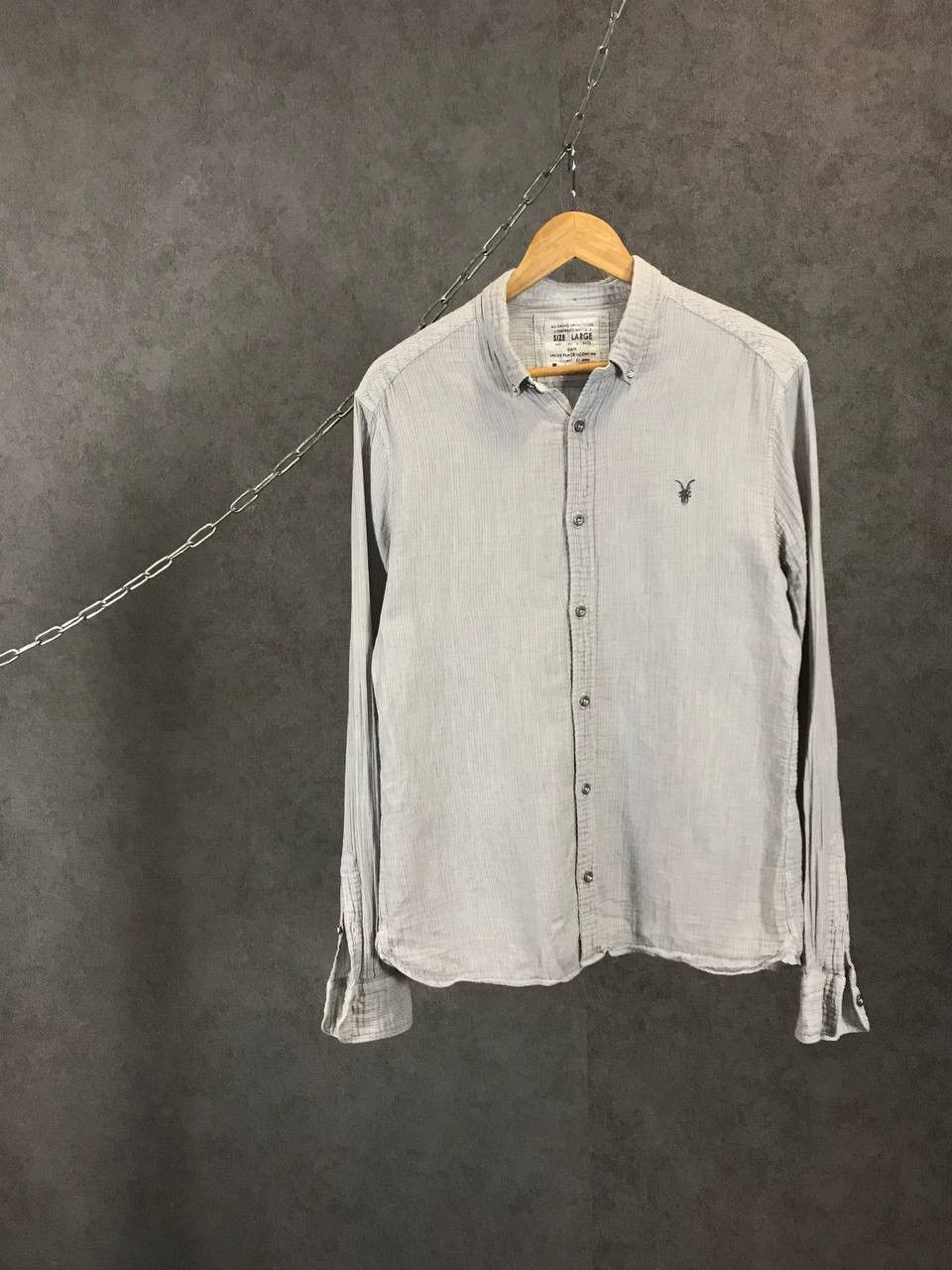 Allsaints × Vintage Allsaints vintage logo striped shirt Size US L / EU 52-54 / 3 - 1 Thumbnail