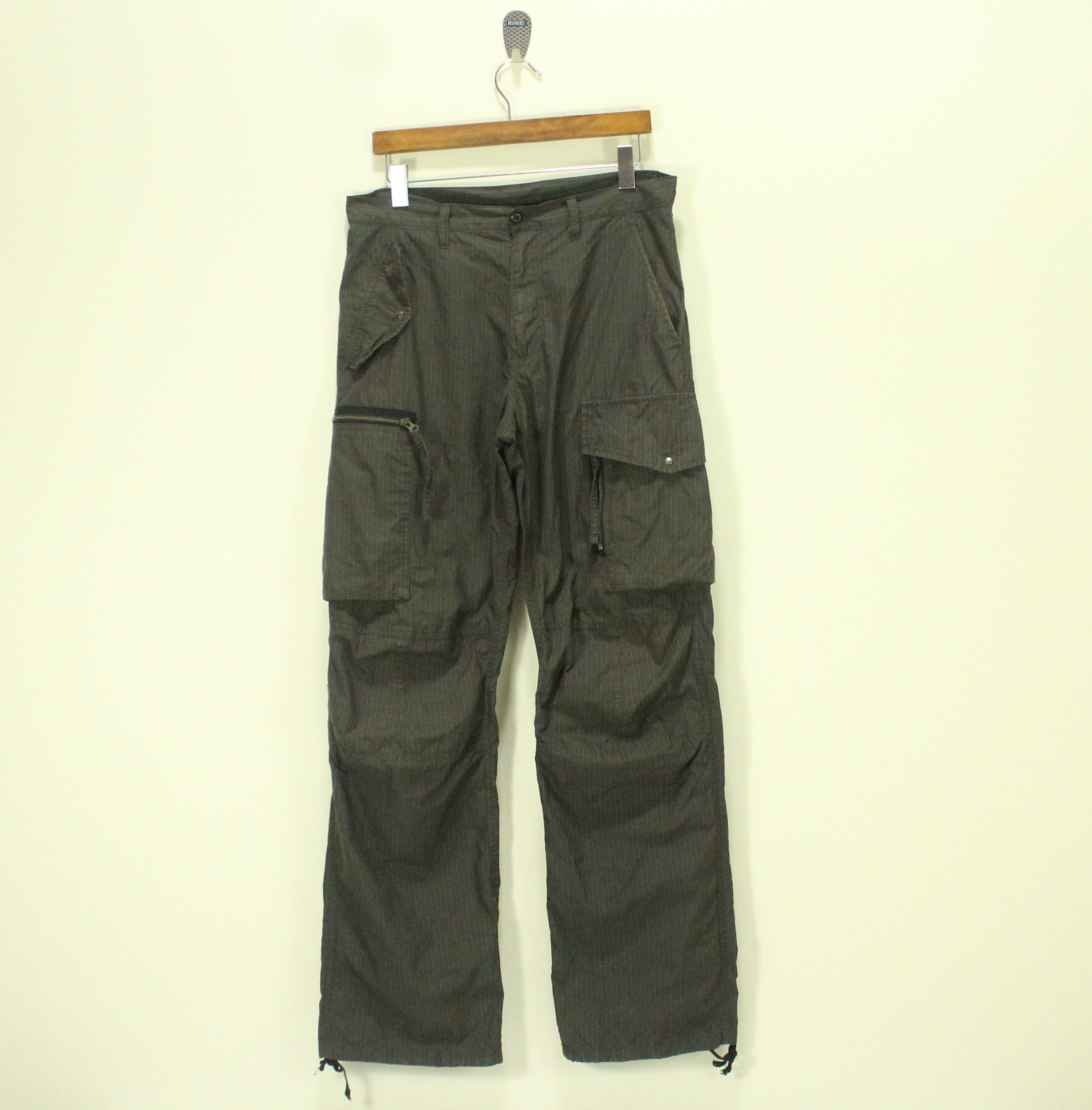 Hysteric Glamour PPFM Pants Stripe Utility Cargos Multipockets Parachute Size US 32 / EU 48 - 3 Thumbnail