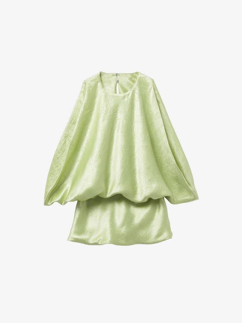 o1srvl11e0326 Draped Armhole Top in Pale Green