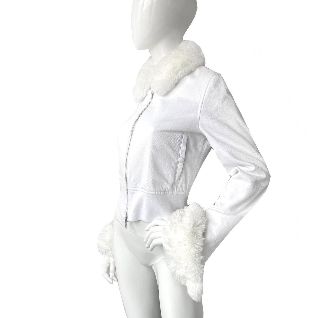 Givenchy Archive Givenchy White jacket with faux fur collar Size XS / US 0-2 / IT 36-38 - 3 Thumbnail