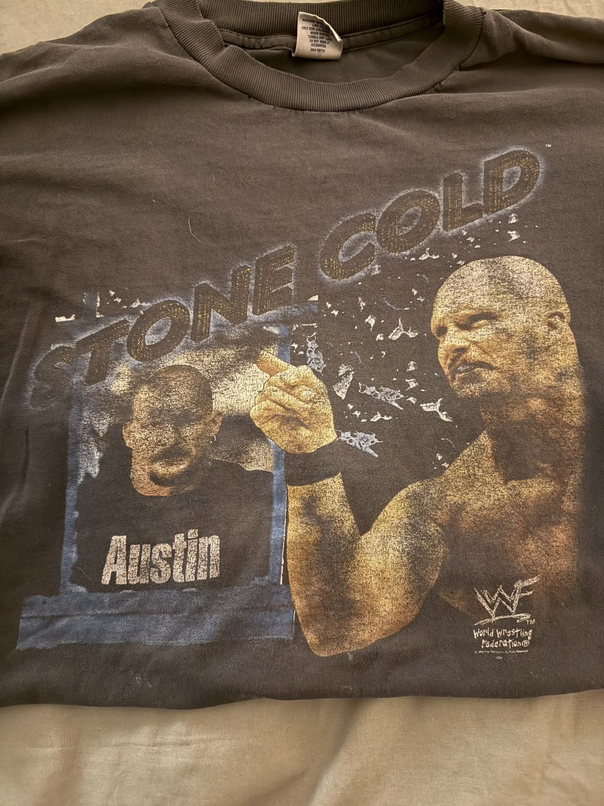 Vintage VINTAGE STONE COLD STEVE AUSTIN TEE (L) Size US L / EU 52-54 / 3 - 2 Thumbnail