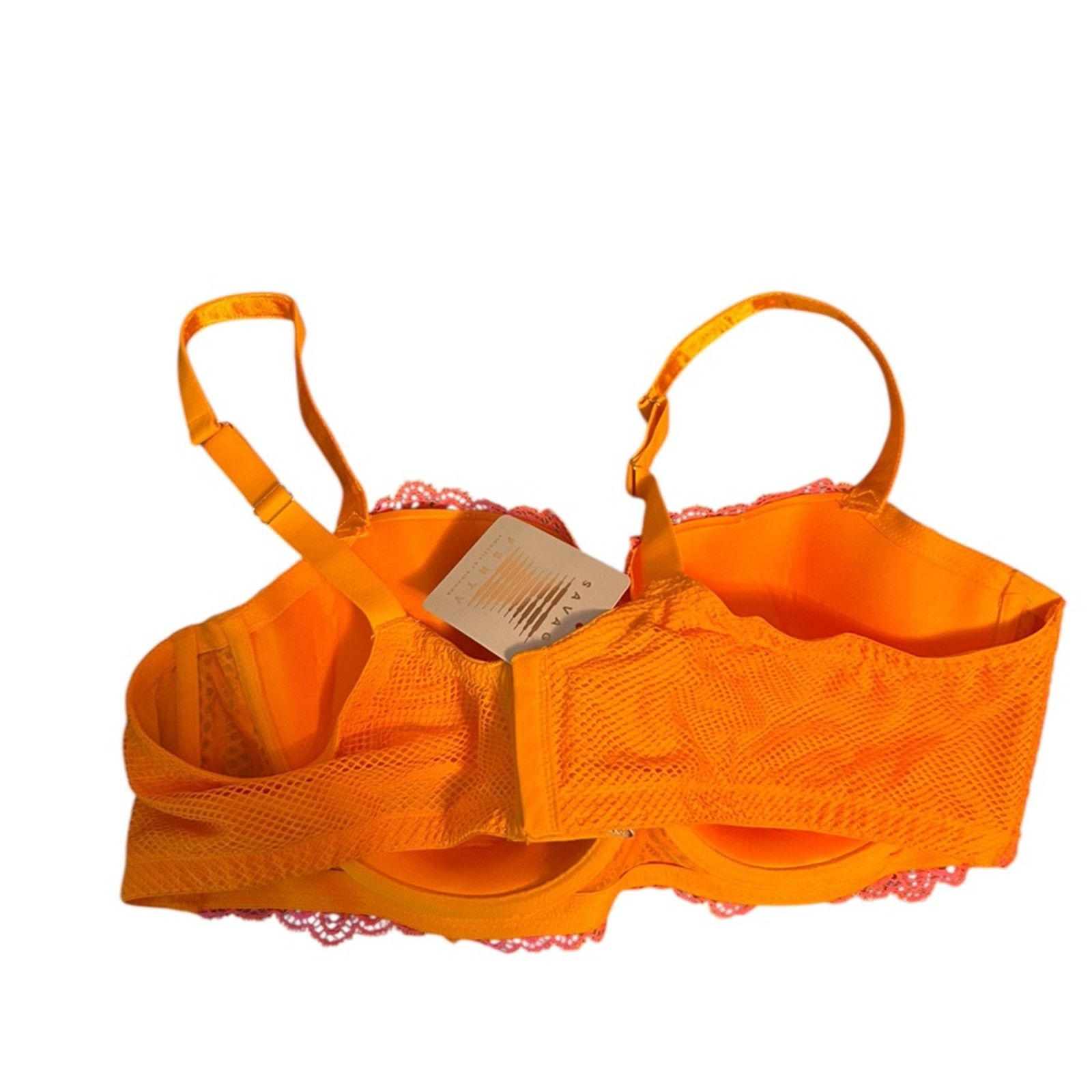 Fenty Nwt Savage x Fenty Stranded In Lace Neon Crochet Plunge Bra Size ONE SIZE - 3 Thumbnail