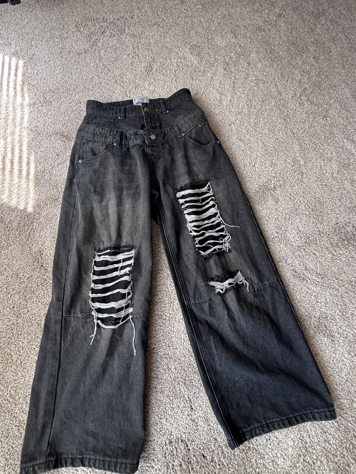 Other Distressed Double Belt Denim Size US 30 / EU 46 - 2 Thumbnail