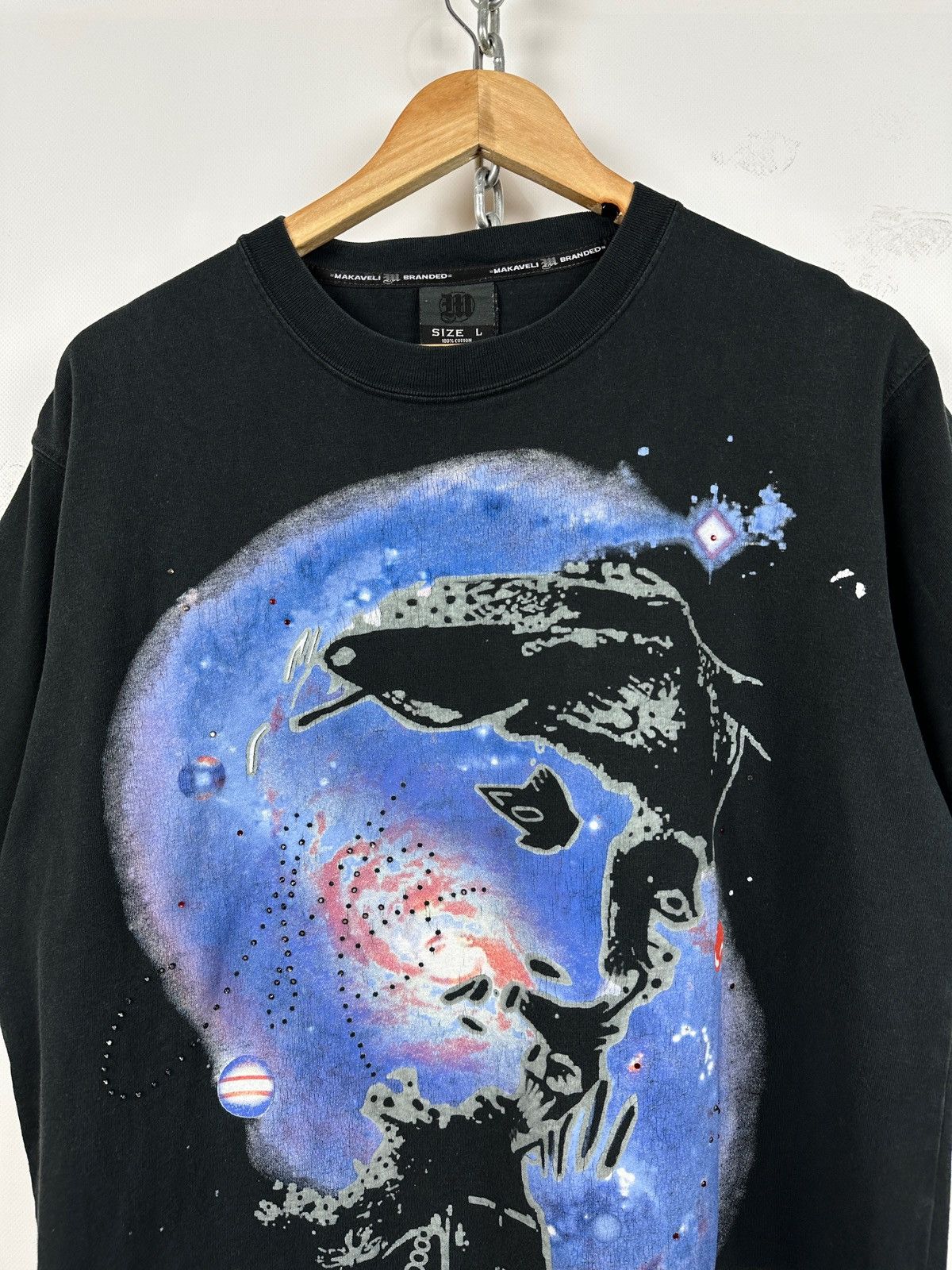 Makaveli Vintage Makaveli 2Pac Tupac Rhinestones T-Shirt Size US L / EU 52-54 / 3 - 5 Thumbnail