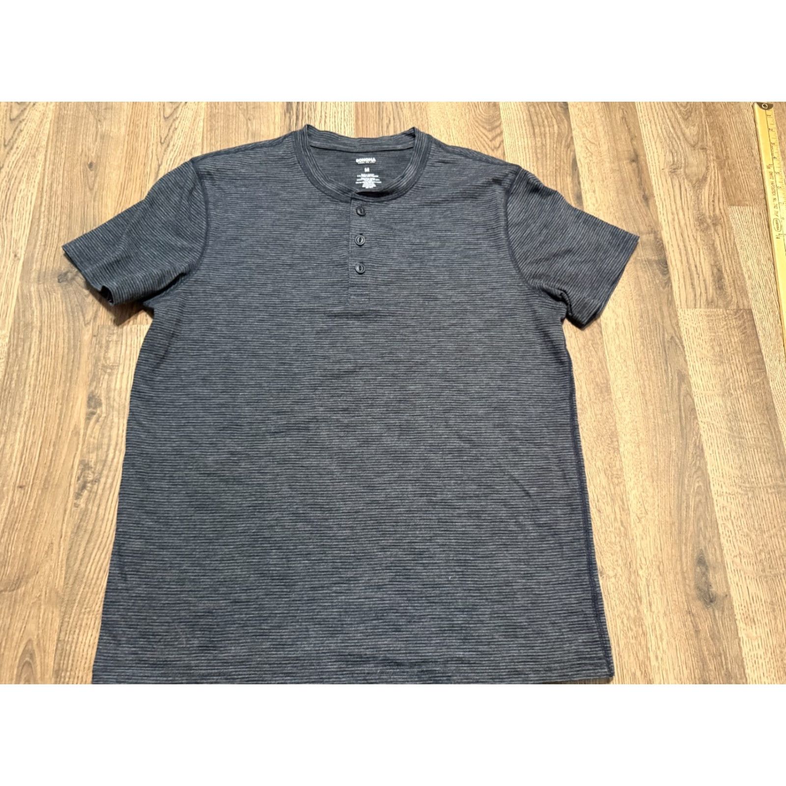 Vintage Sonoma Shirt Men's Size Medium Gray Black Short Sleeve Shirt 1/4 Buttons Size US M / EU 48-50 / 2 - 2 Thumbnail