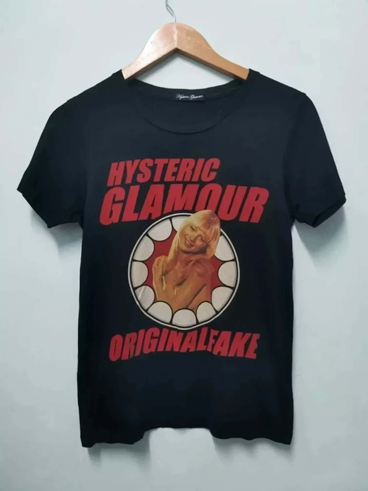 Image of Hysteric Glamour X Originalfake Pornstar Tee Sexy Naked Girl in Black, Men's (Size XS)