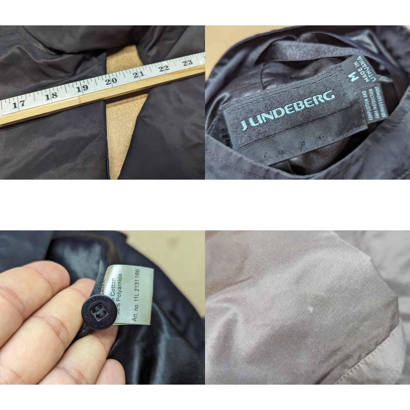 J.Lindeberg J. Lindeberg Jacket Mens Size M Black Full Zip Biker Pockets Size US M / EU 48-50 / 2 - 8 Thumbnail