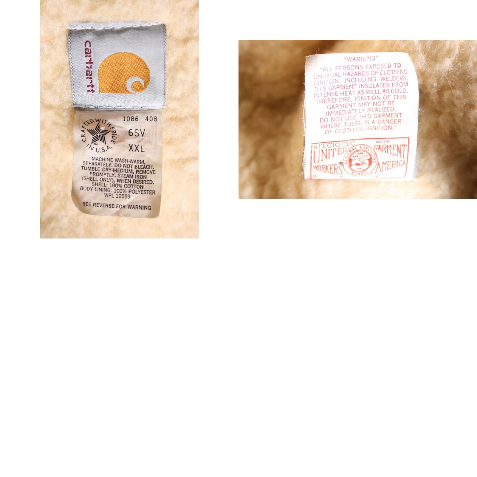Carhartt VINTAGE Carhartt Vest 2XL Workwear Men Sz XXL Sherpa Lined Cotton Canvas Zip Brown Stains Carhartt Vest Mens Size US XXL / EU 58 / 5 - 9 Thumbnail