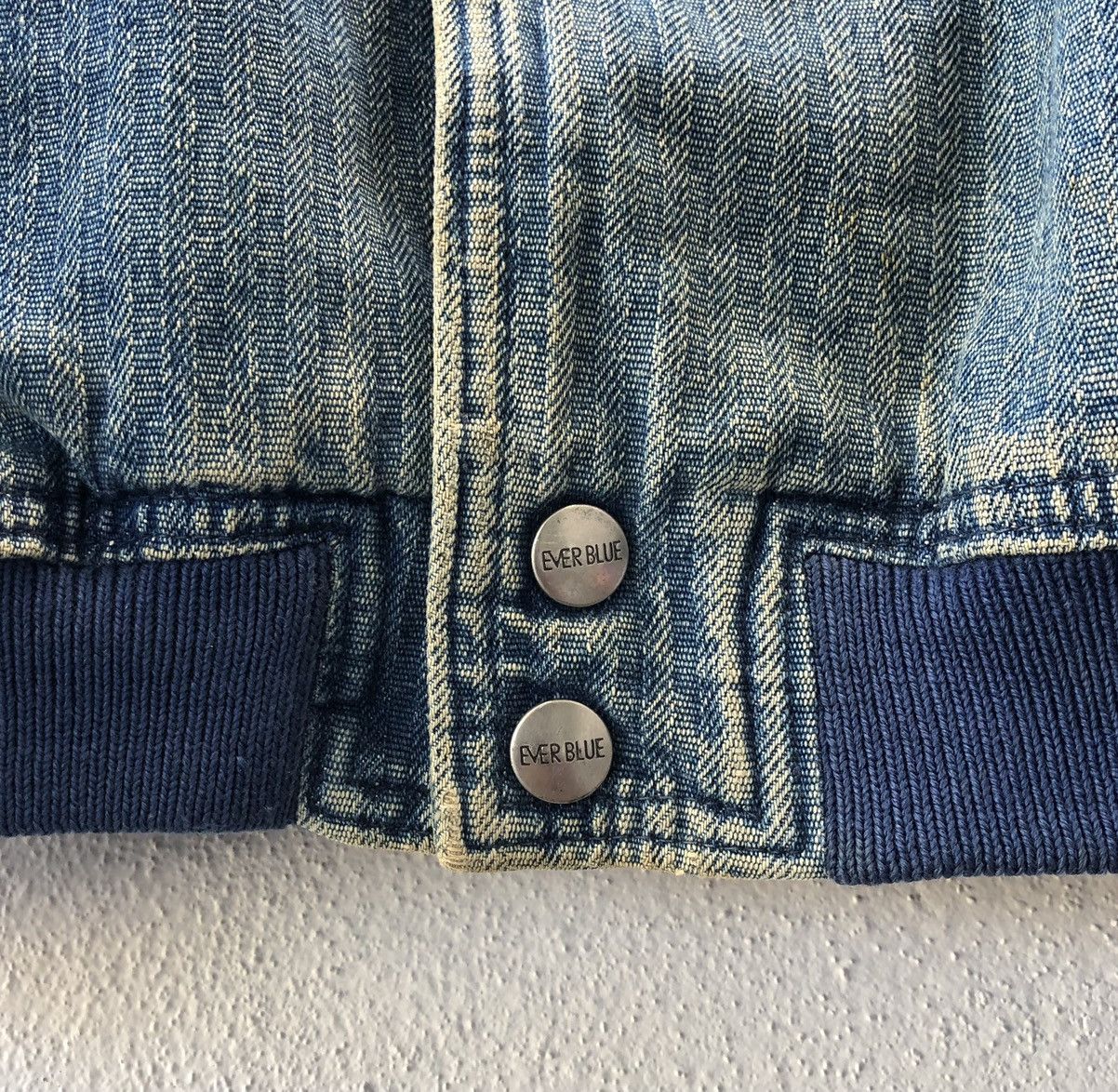 Vintage Vintage Ever Blue 1952 Striped Denim Bomber Jacket Size US M / EU 48-50 / 2 - 16 Thumbnail