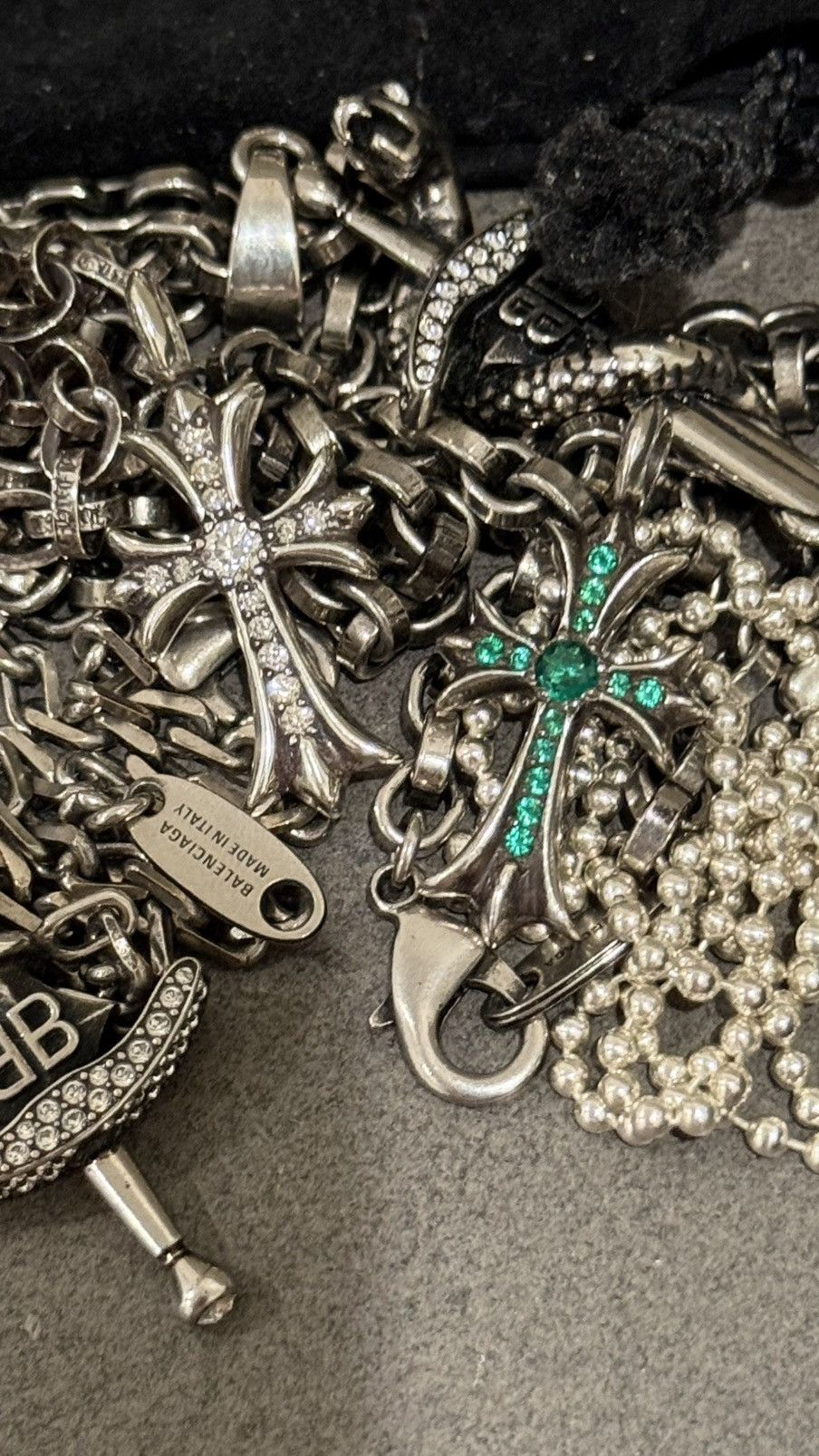Chrome Hearts Chrome Hearts Emerald Tiny Cross Pendant Size ONE SIZE - 12 Thumbnail