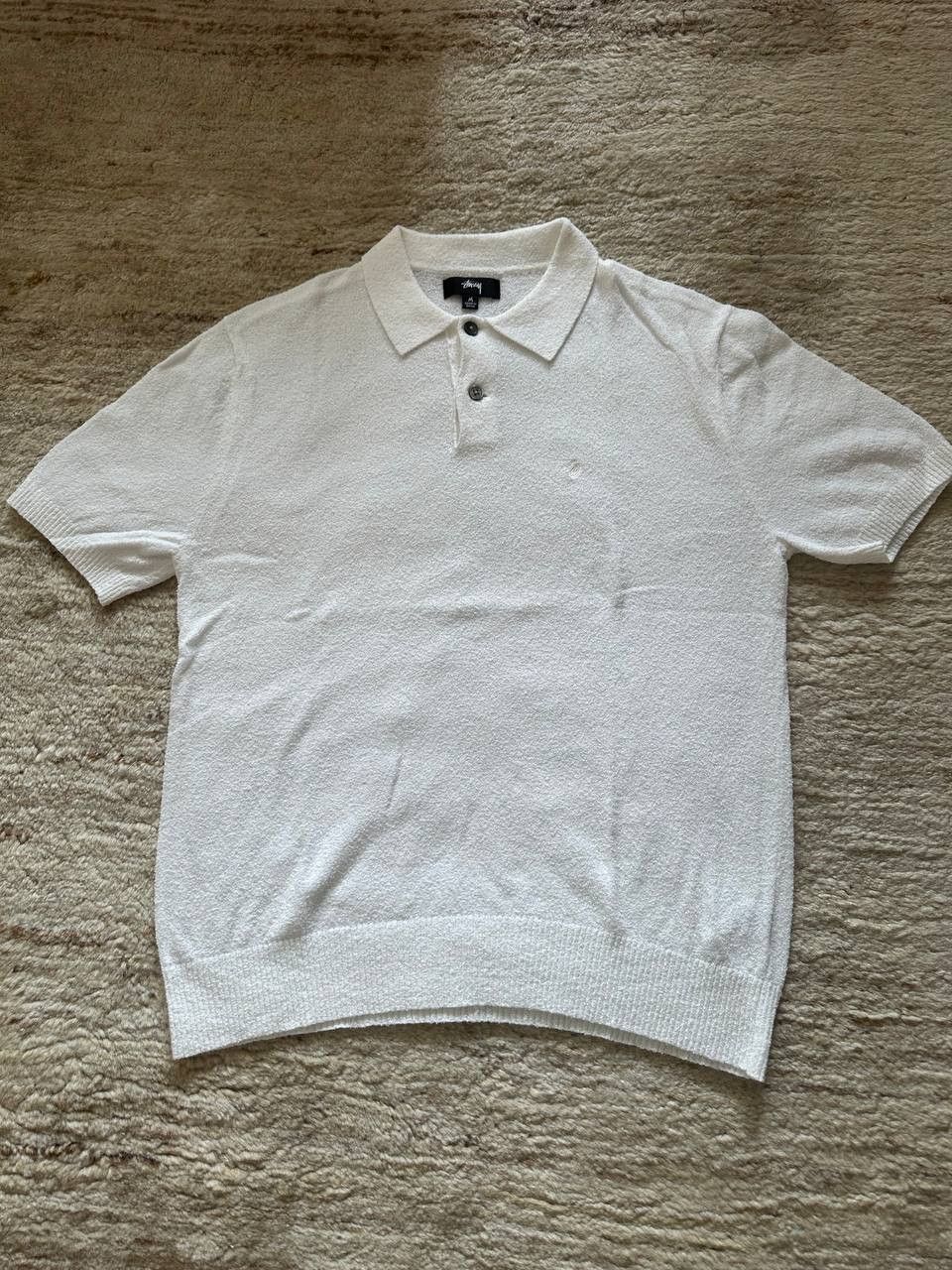 Stussy Stussy Cream Polo Shirt Size US M / EU 48-50 / 2 - 1 Thumbnail